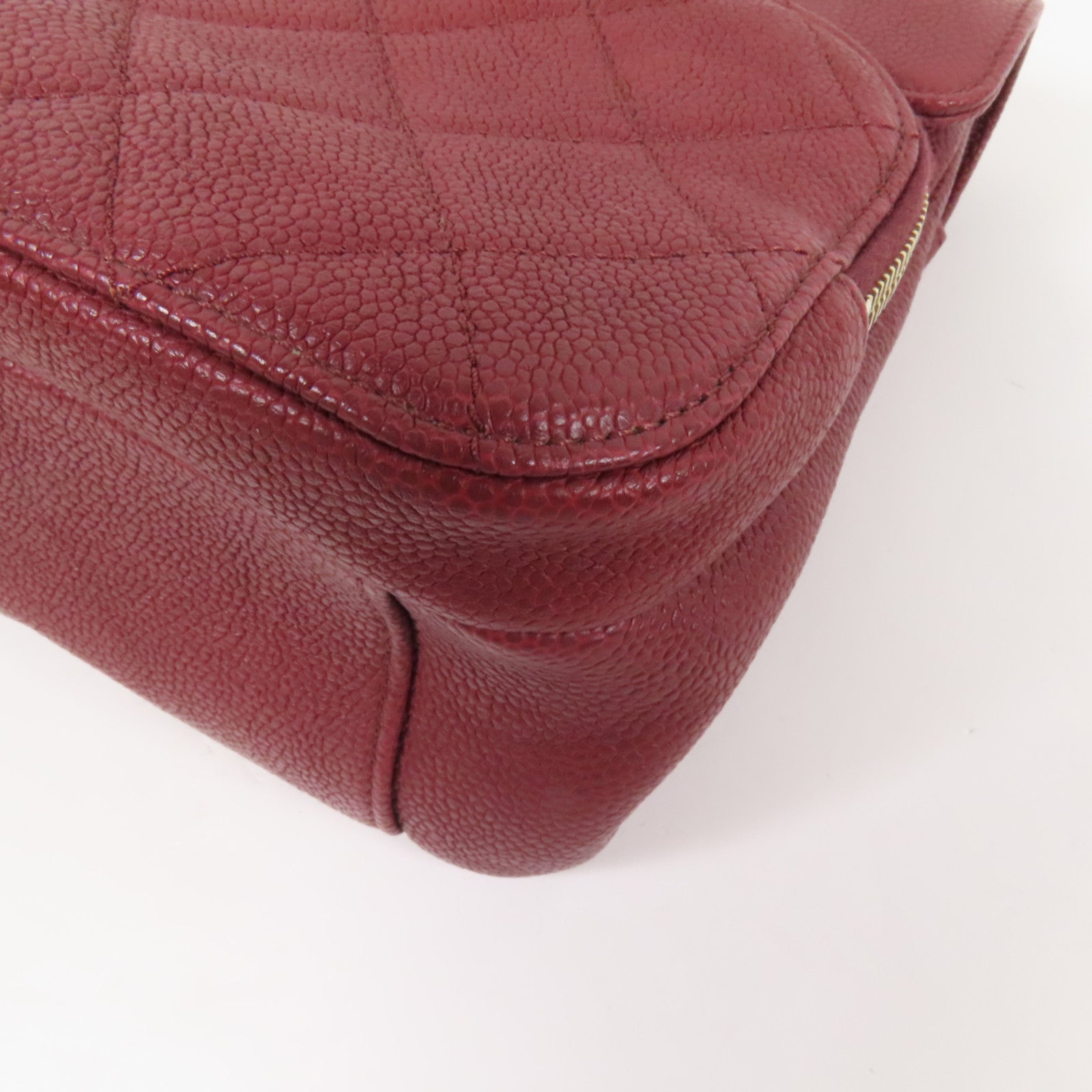 CHANEL 牛皮皮革Chain Shoulder金扣鏈帶肩背袋