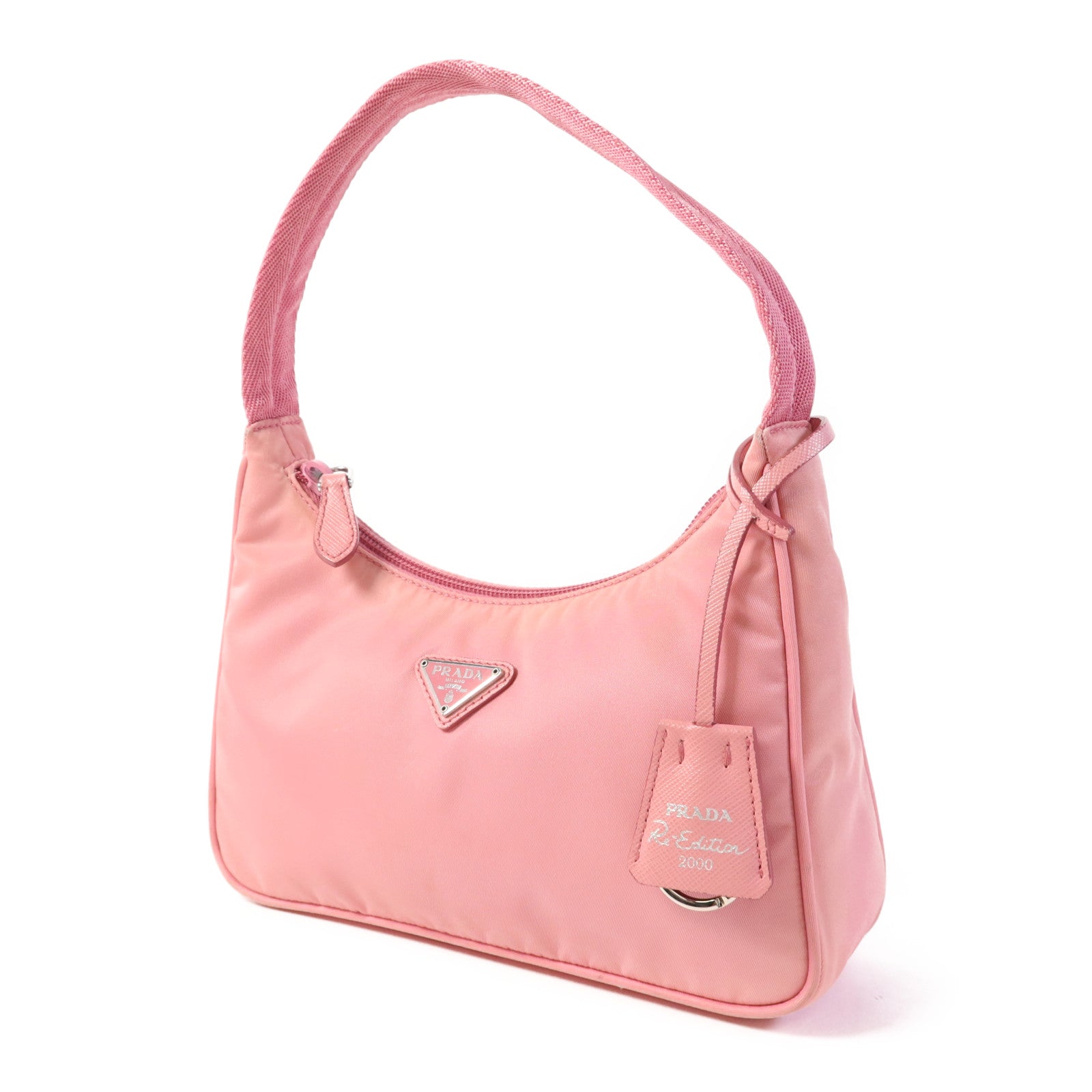 PRADA 尼龍Re-Edition 2000銀扣手挽袋