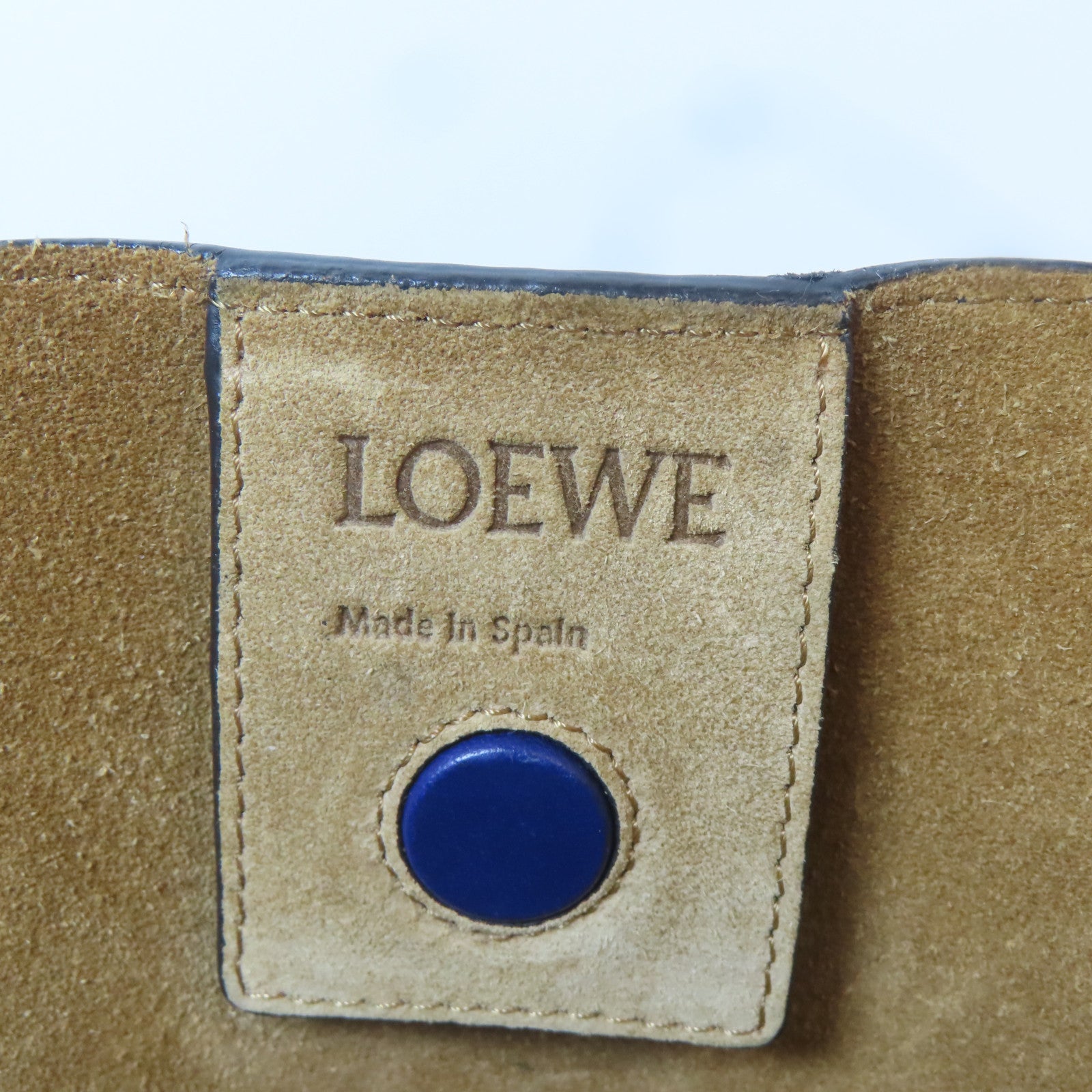 LOEWE 牛皮皮革Tote Bag手挽袋藍色