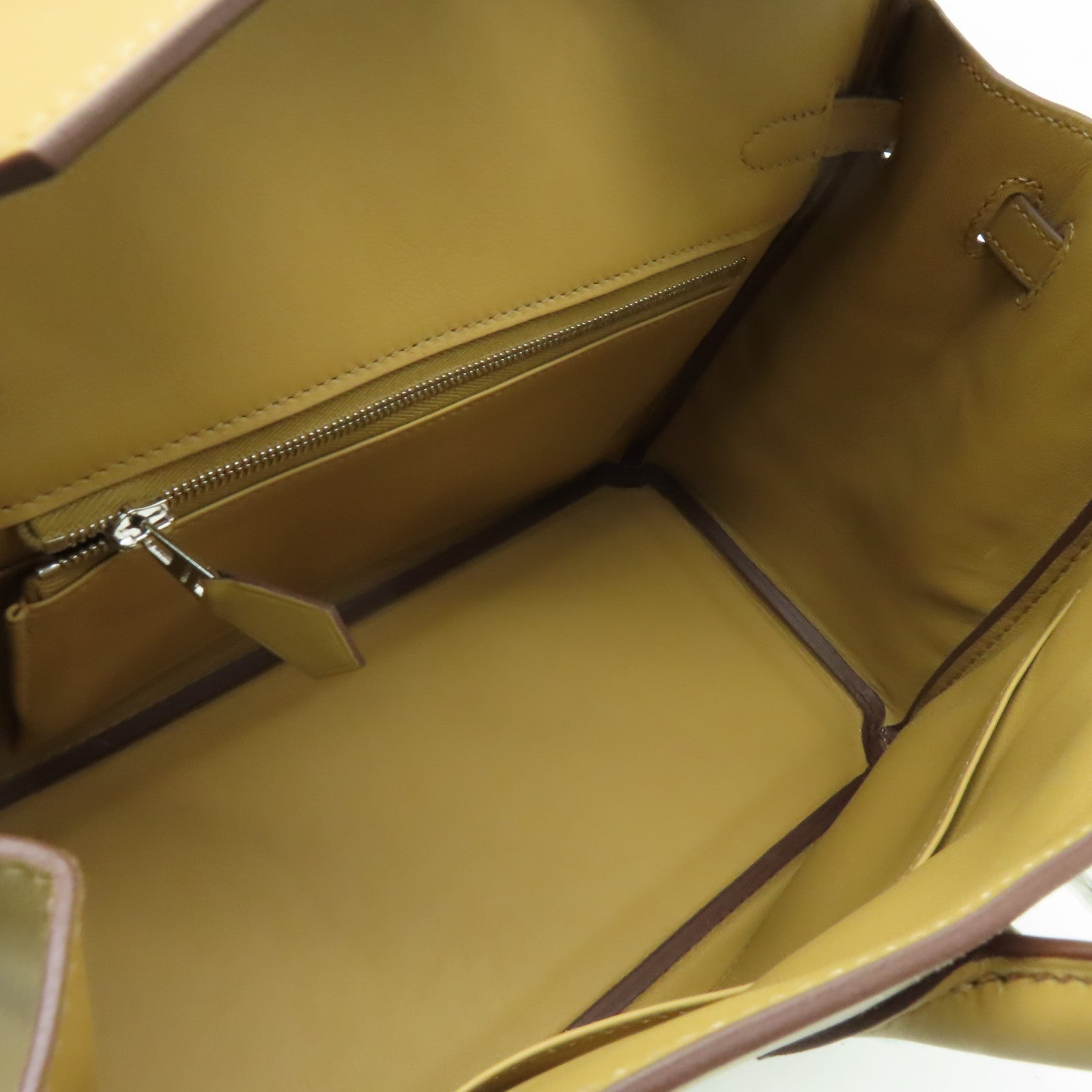 HERMES **【激減優惠】Swift皮革Birkin 25銀扣手挽袋Biscuit米色