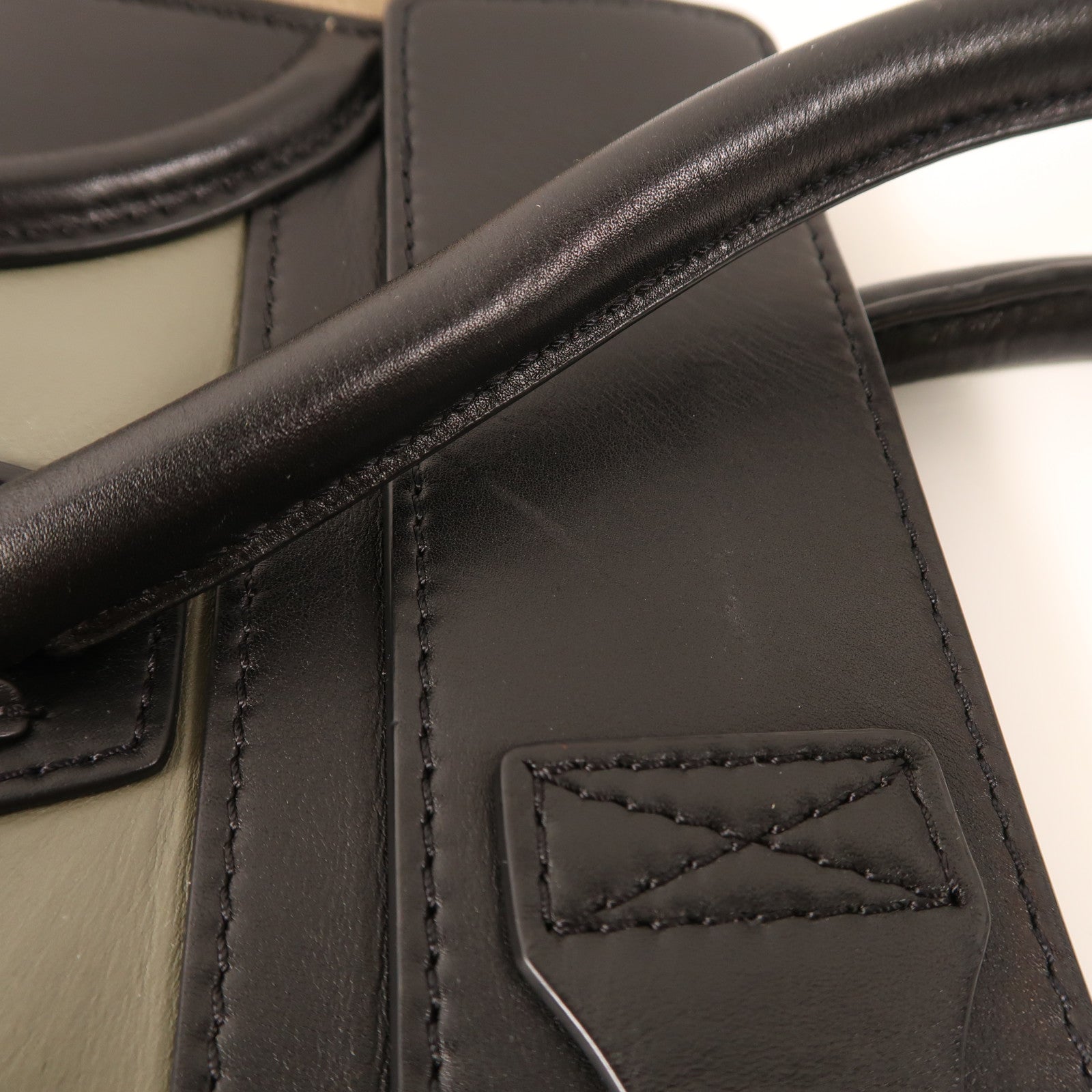 CELINE 牛皮/麂皮皮革Mini Luggage金扣手挽袋