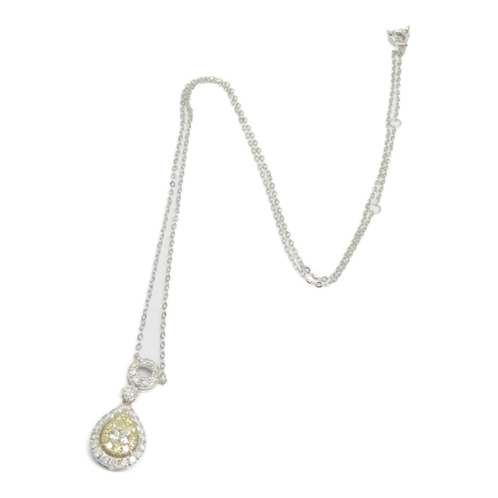 JEWELRY 【激減優惠】18K黃金/白金Diamond Necklace 0.23ct/0.43ct鑽石項鍊