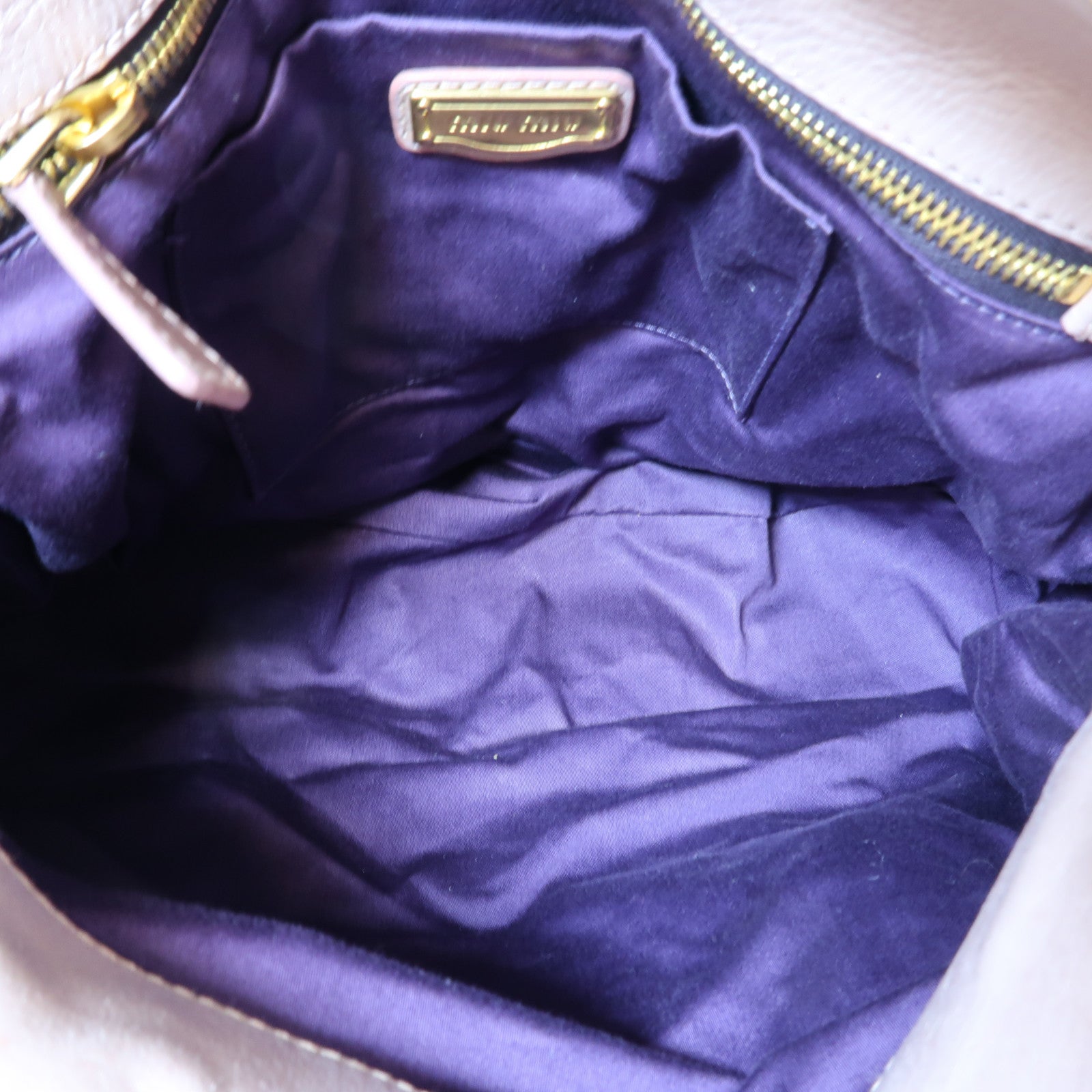 Miu Miu 【激減優惠】牛皮皮革2 Way Shoulder Bag金扣手挽肩背兩用袋粉紅色