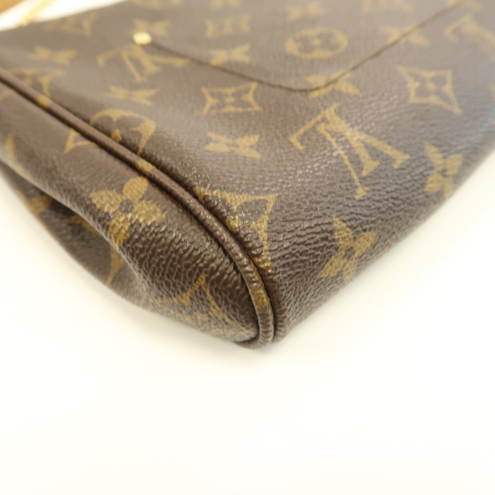 LOUIS VUITTON Monogram Favorite MM金扣手挽肩背兩用袋棕色