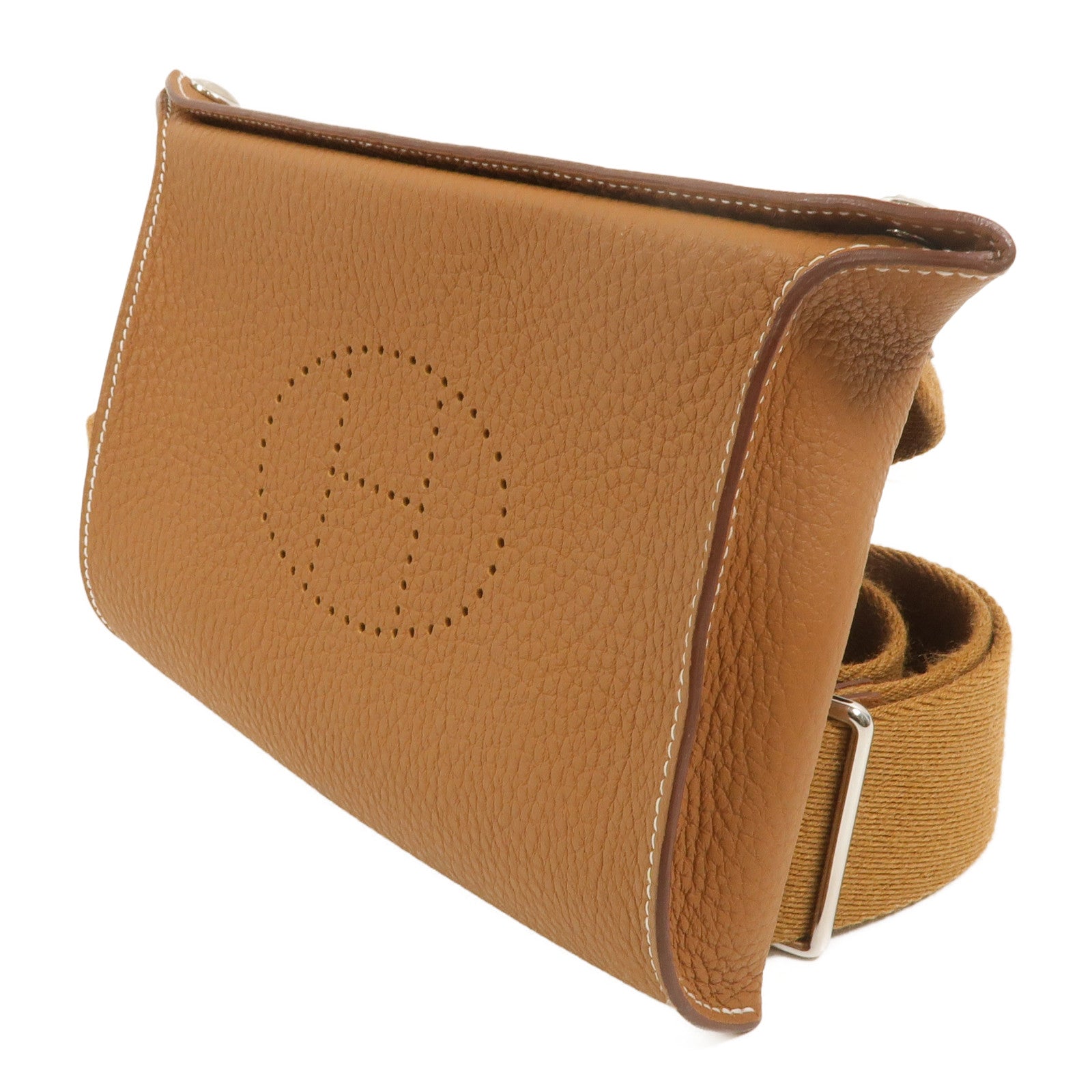 HERMES Togo皮革Videpoches肩背袋Gold