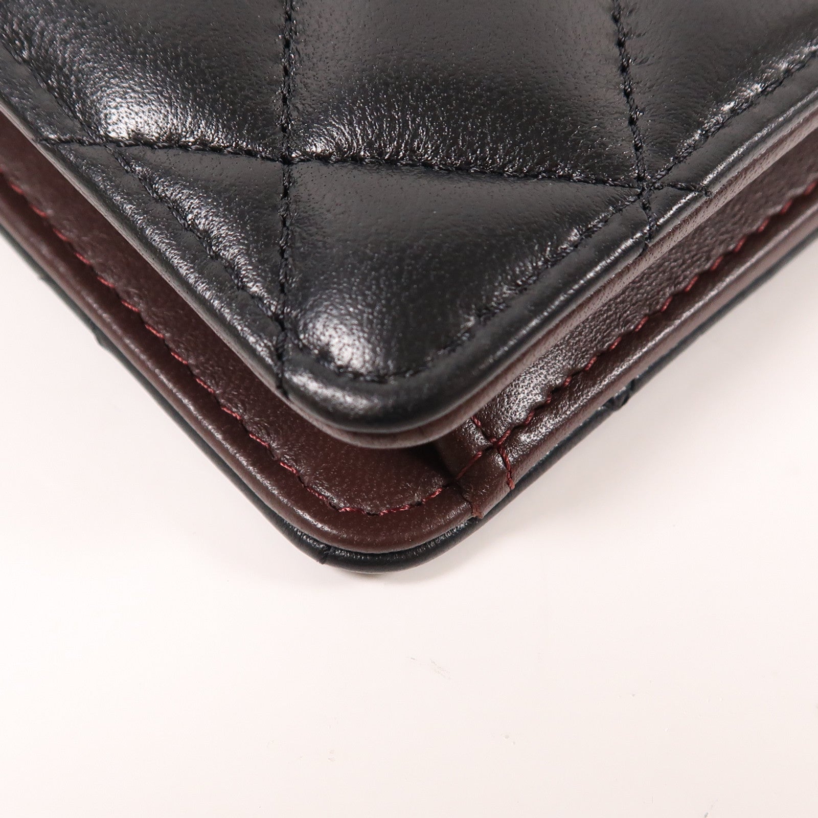 CHANEL 羊皮皮革Long Wallet金扣長錢包