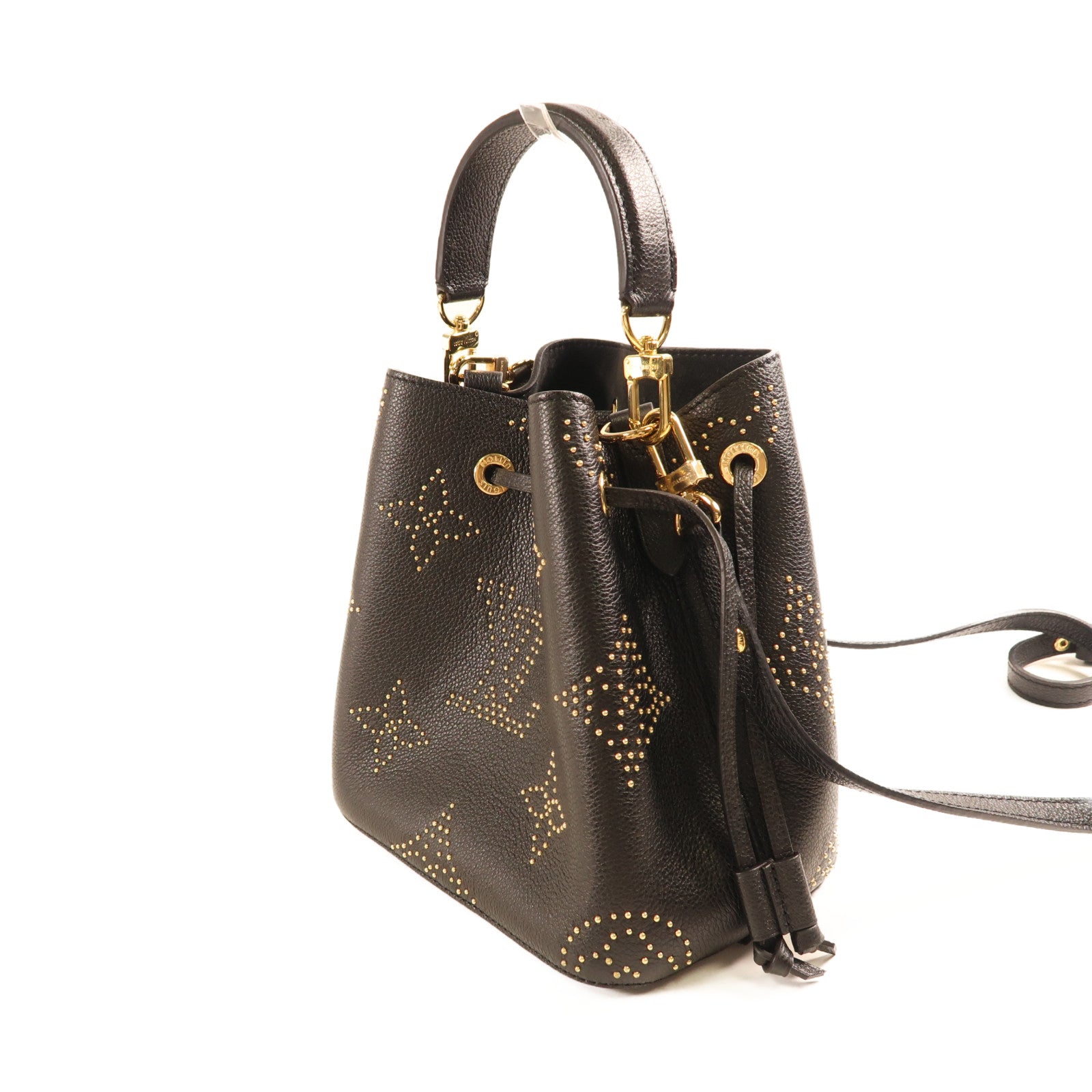 LOUIS VUITTON Monogram Empreinte Neo Noe BB金扣手挽肩背兩用袋