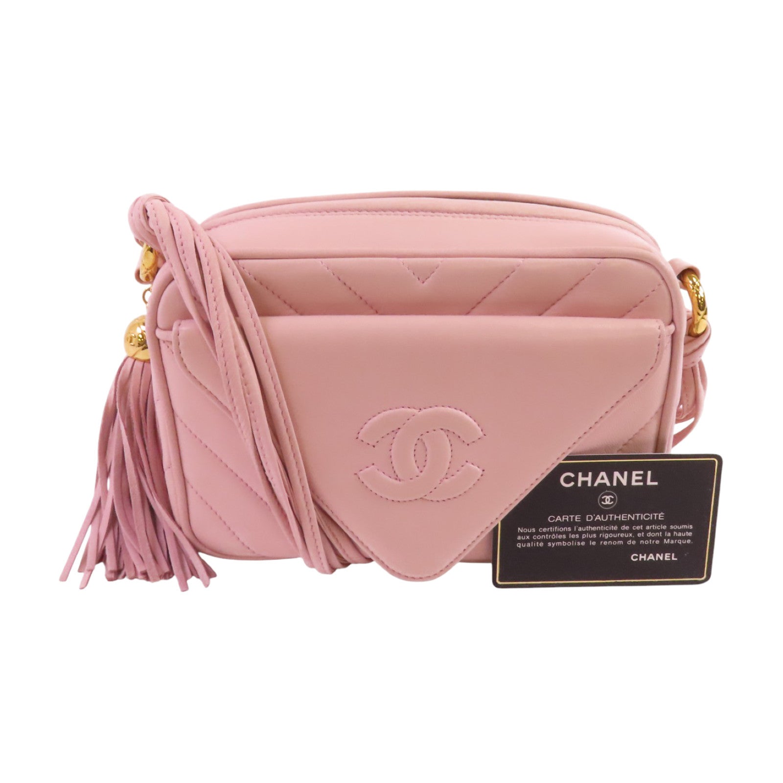 CHANEL 羊皮皮革Shoulder Bag金扣肩背袋