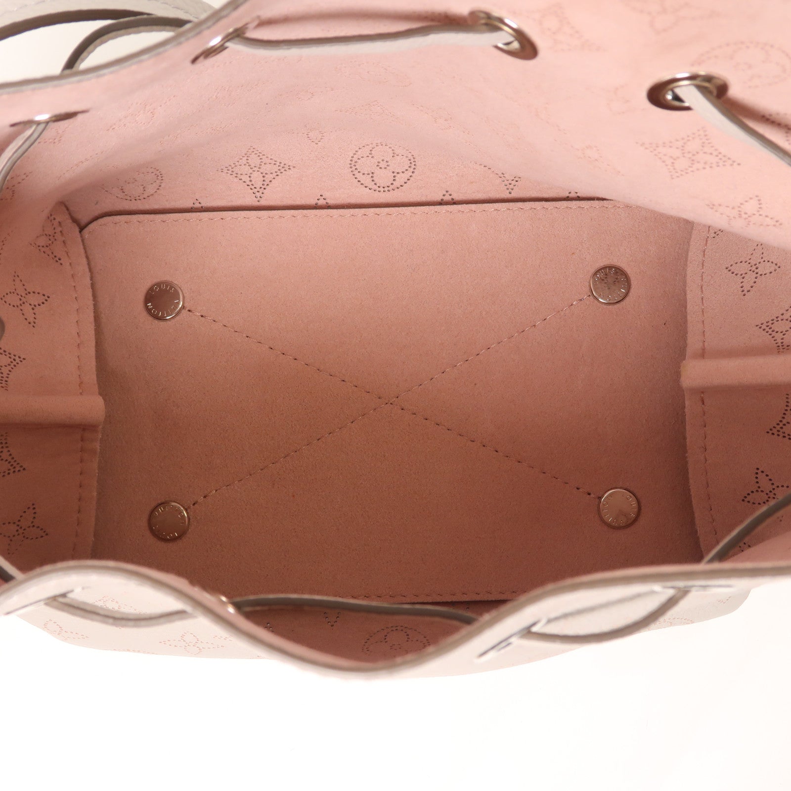 LOUIS VUITTON Mahina皮革Bella銀扣手挽肩背兩用袋