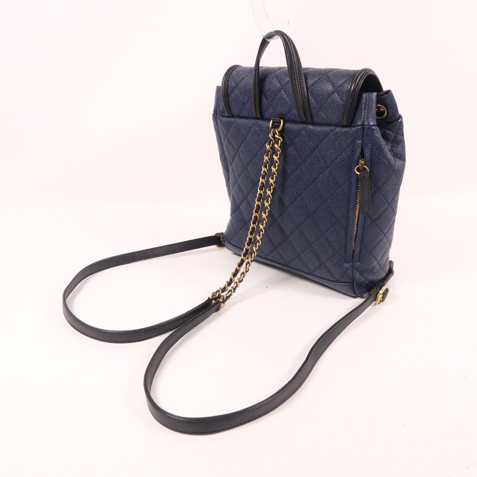 CHANEL【激減優惠】 牛皮皮革Backpack金扣背包