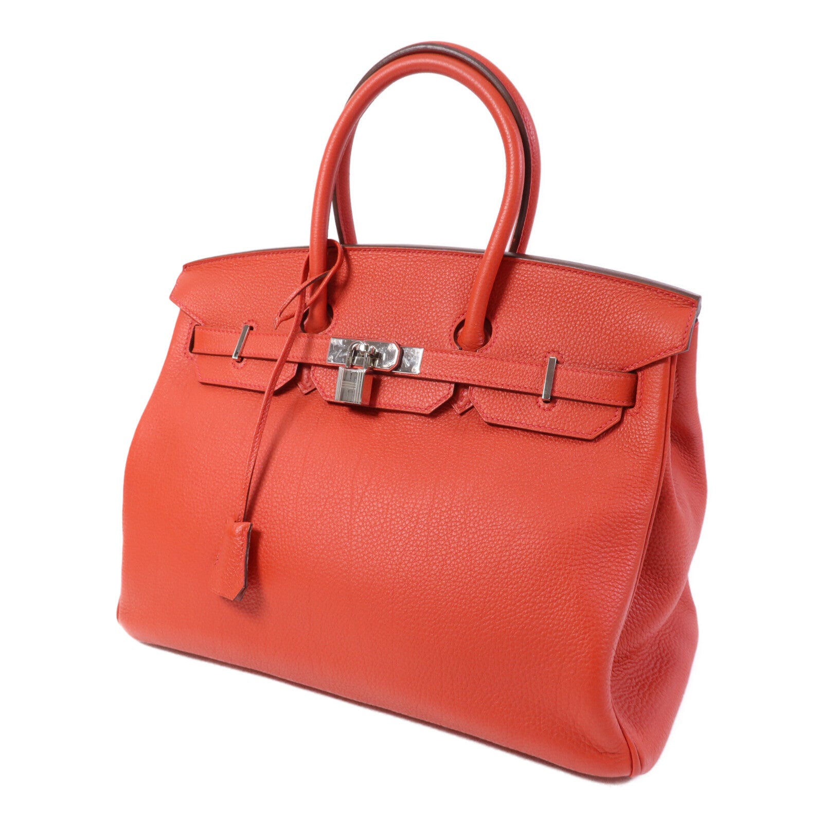 HERMES Togo皮革Birkin 35銀扣手挽袋Rouge De Coeur