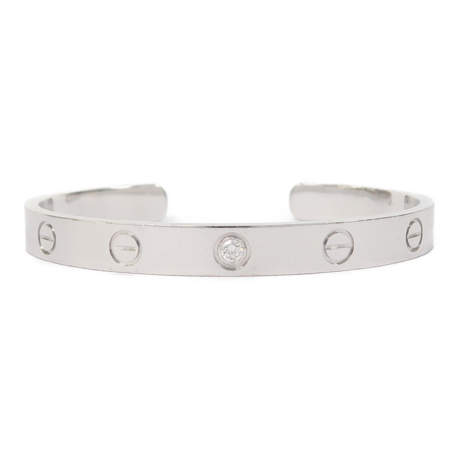 CARTIER 18K白金Love Bracelet 1 Diamond手鐲#16