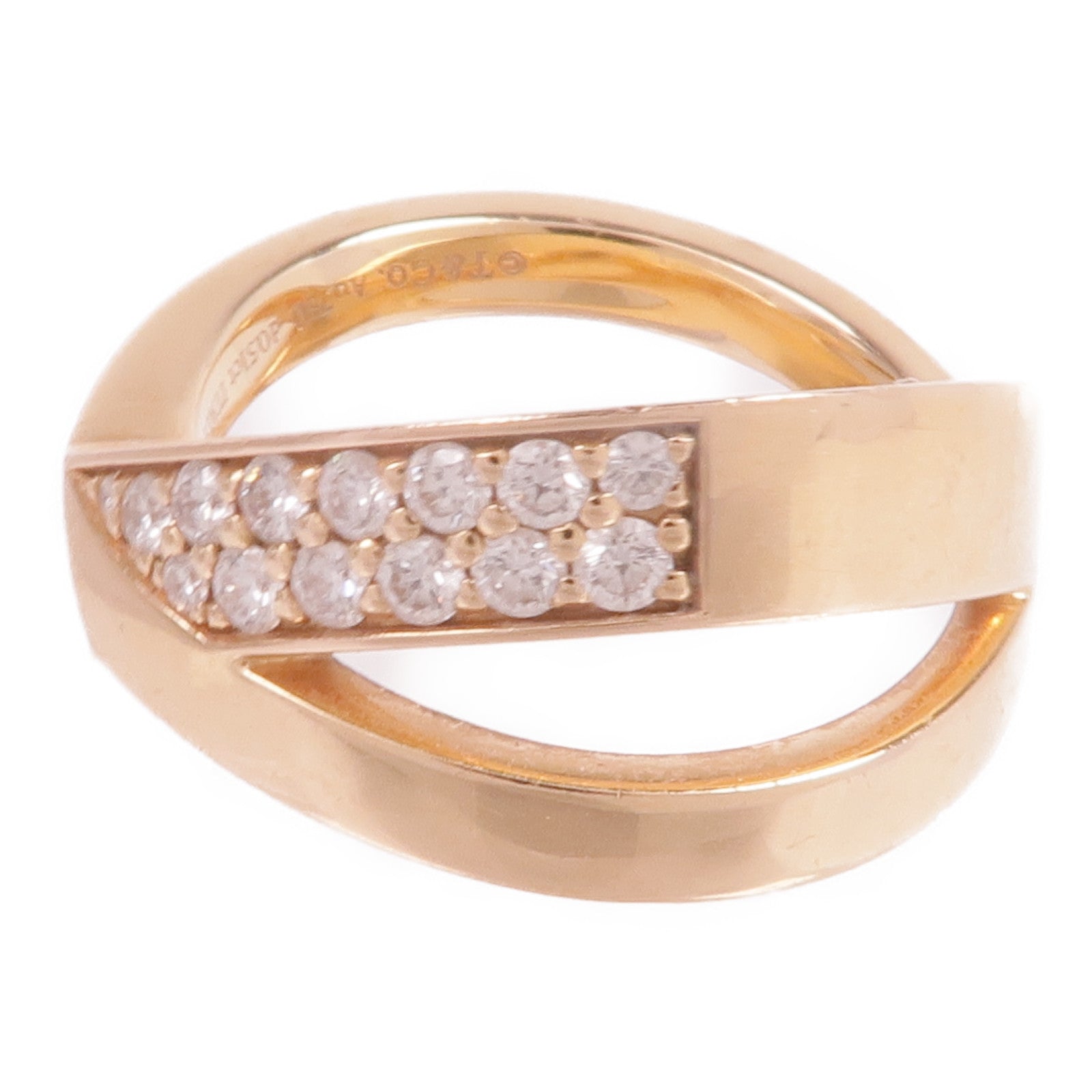 TIFFANY＆CO 18K玫瑰金Atlas X Wide Diamond Ring鑽石戒指US#6.5