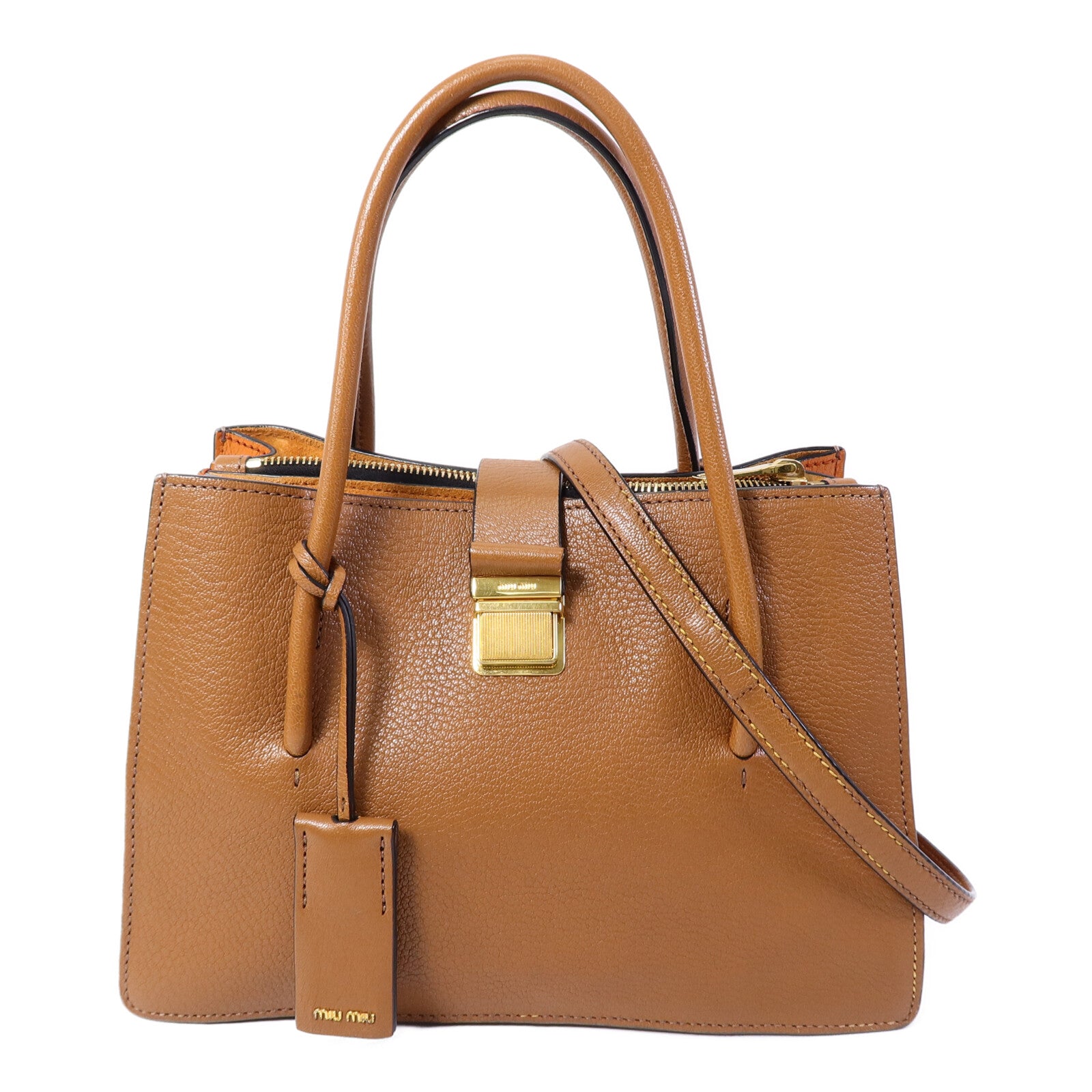 Miu Miu 牛皮皮革2 Way Shoulder Bag手挽肩背兩用袋
