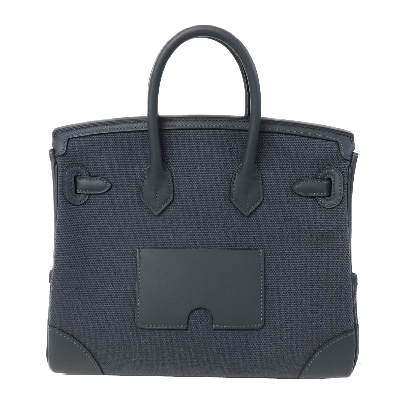 HERMES 手袋　★新品未使用 HERMES Evercolor皮革Toolbox 26銀扣手挽肩背兩用袋錫器灰色