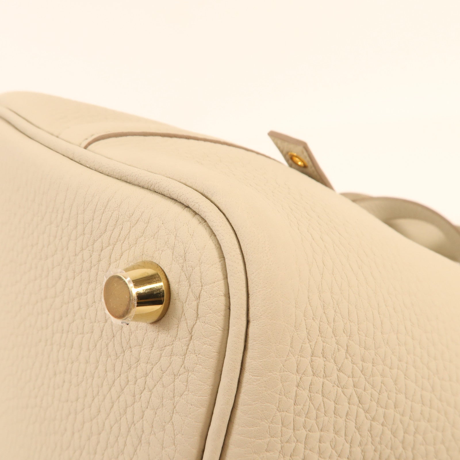 HERMES Clemence皮革Picotin PM金扣手挽袋