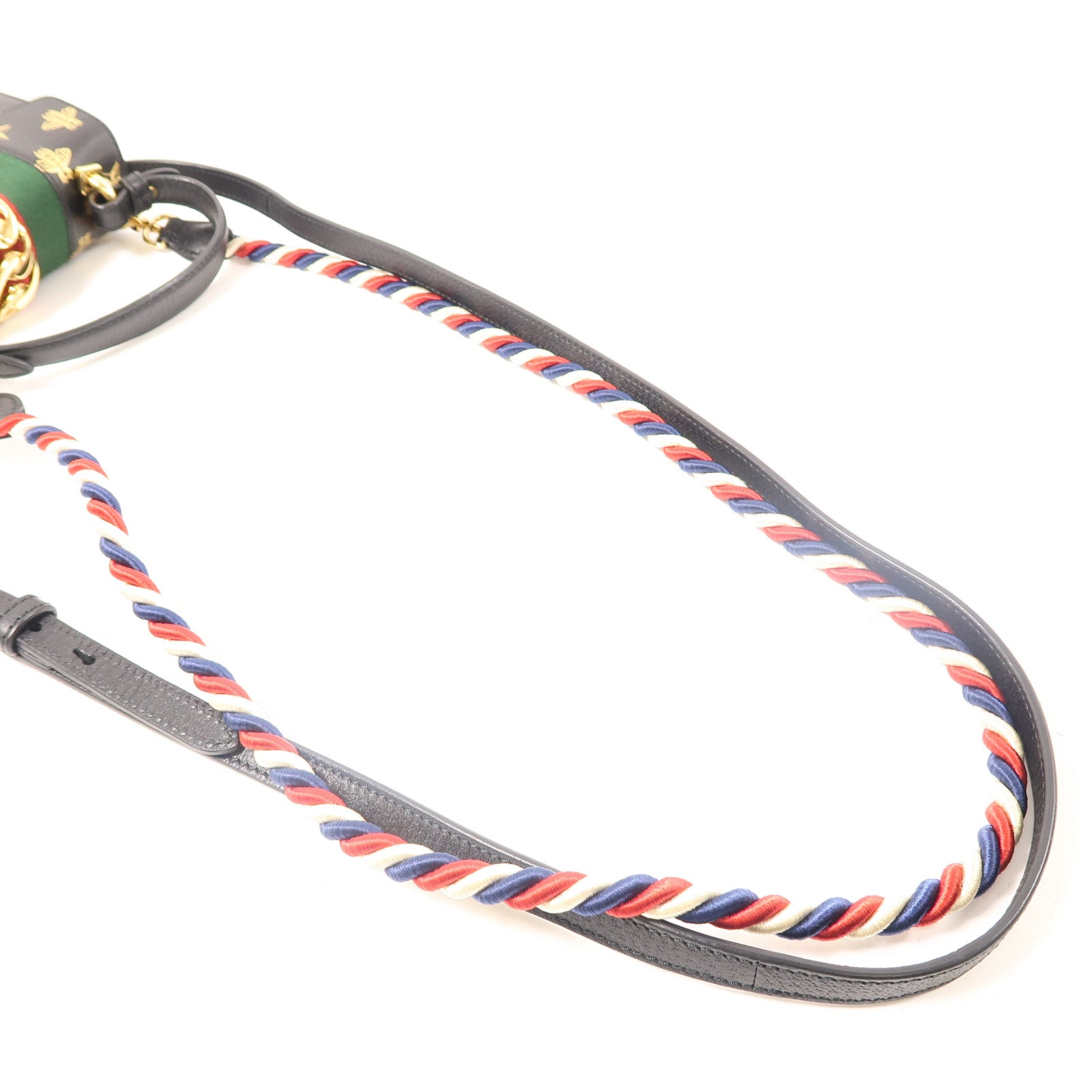 GUCCI 【激減優惠】牛皮皮革Sylvie金扣手挽肩背兩用袋黑色/金色