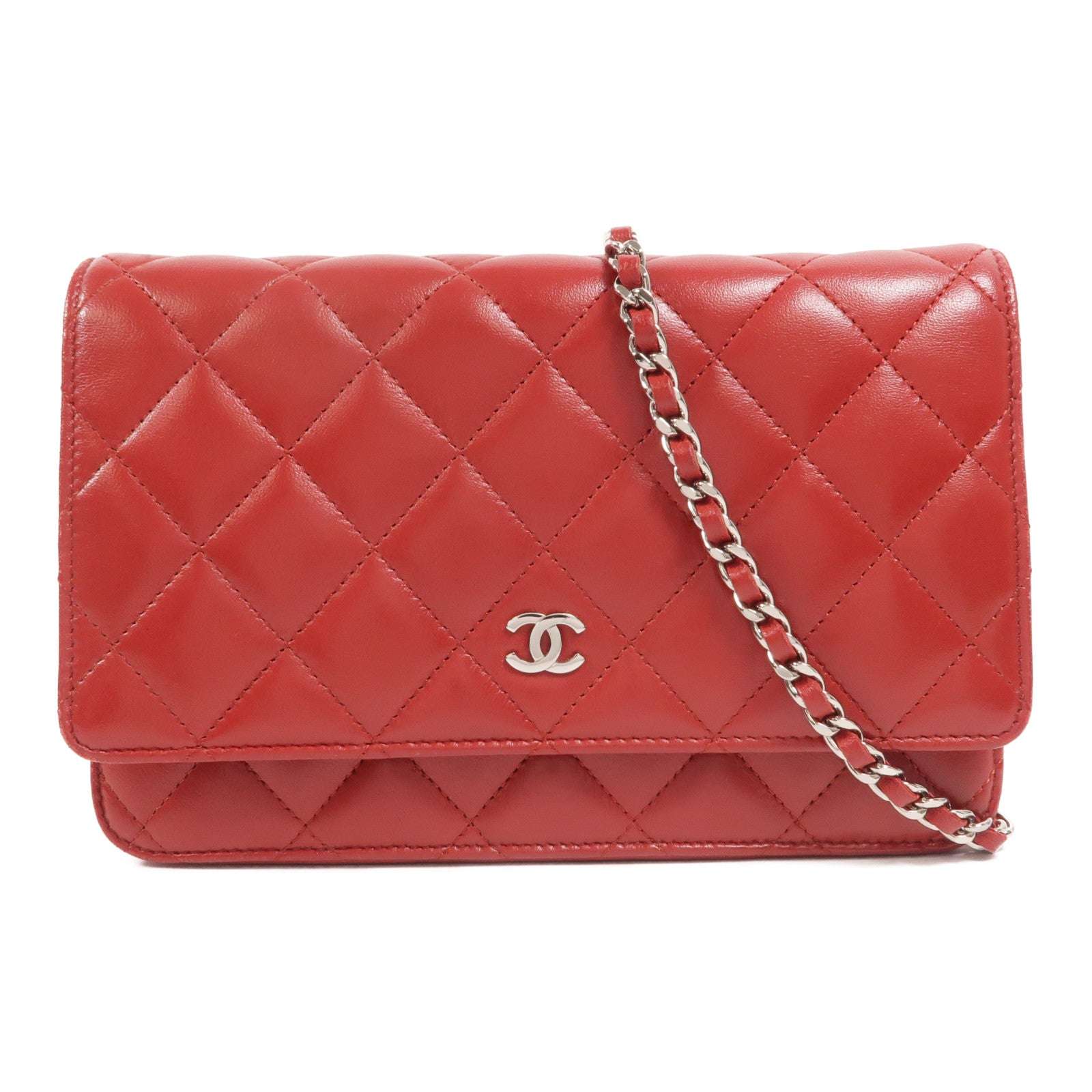 CHANEL 羊皮皮革Wallet On Chain鏈帶肩背袋