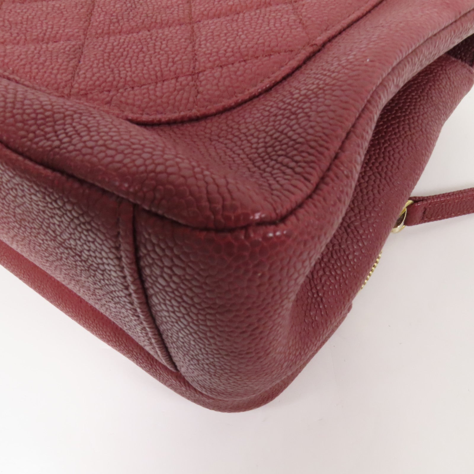 CHANEL 牛皮皮革Chain Shoulder金扣鏈帶肩背袋