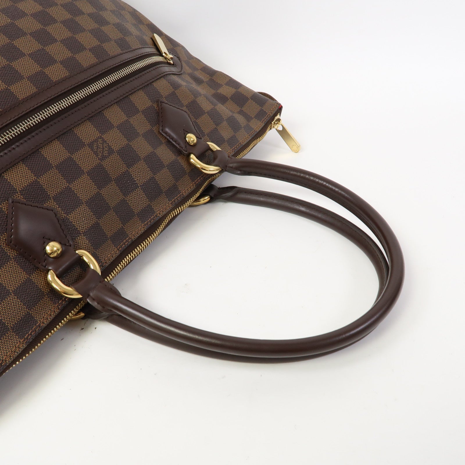 LOUIS VUITTON Damier Ebene Saleya GM金扣手挽袋啡色