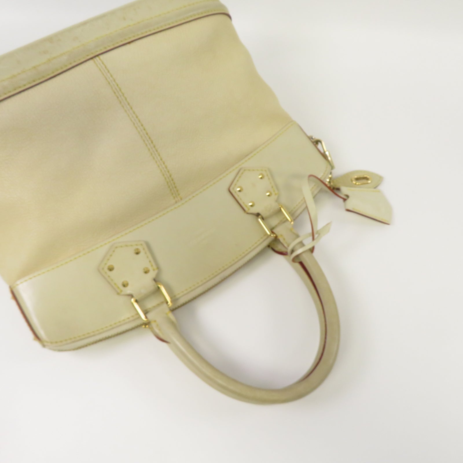 LOUIS VUITTON **【激減優惠】Suhali皮革Lockit PM金扣手挽袋米色