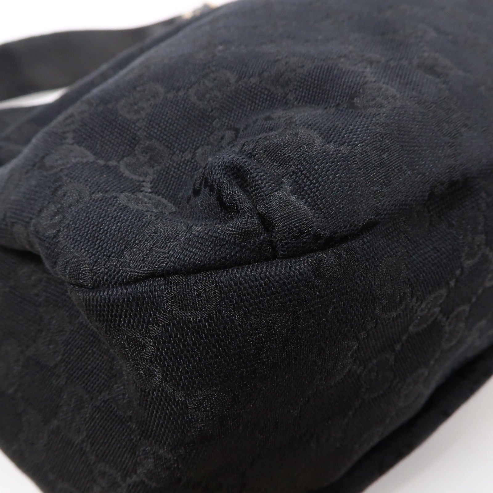 GUCCI 帆布Shoulder Bag金扣肩背袋黑色