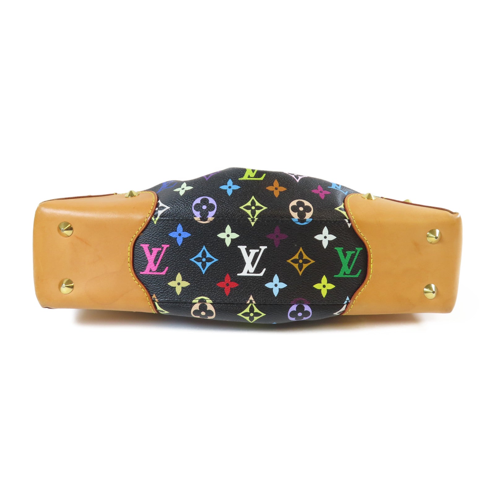 LOUIS VUITTON 【激減優惠】Monogram Multicolore Judy MM金扣手挽肩背兩用袋黑色/啡色