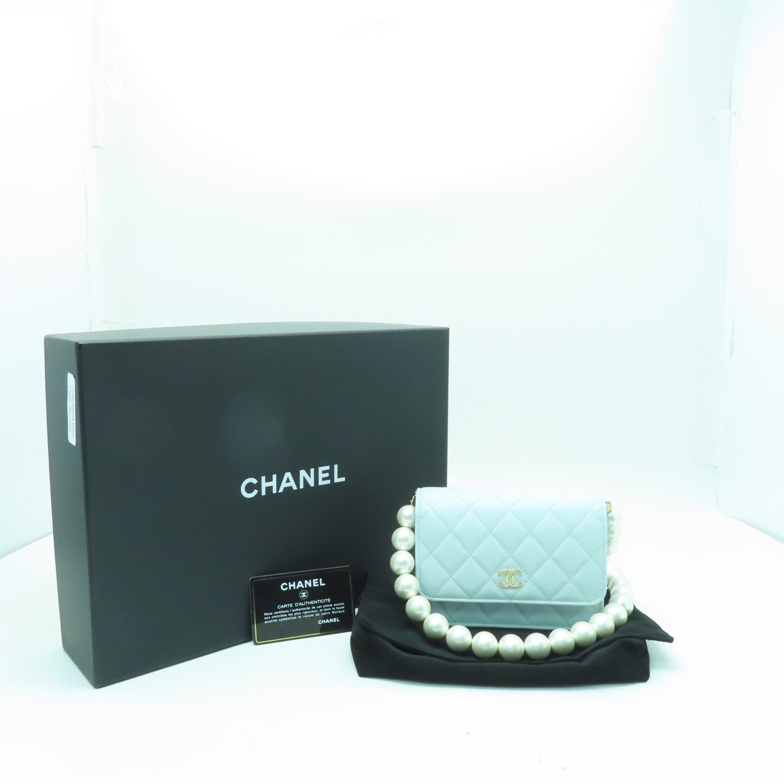 CHANEL 【激減優惠】菱格羊皮皮革WOC Shoulder Bag金扣鏈帶肩背袋