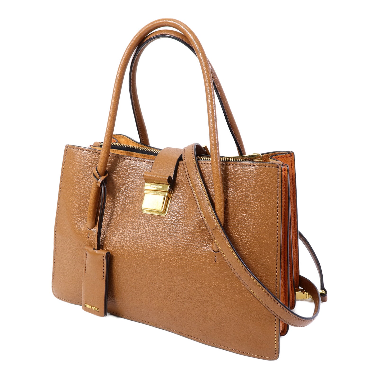 Miu Miu 牛皮皮革2 Way Shoulder Bag手挽肩背兩用袋