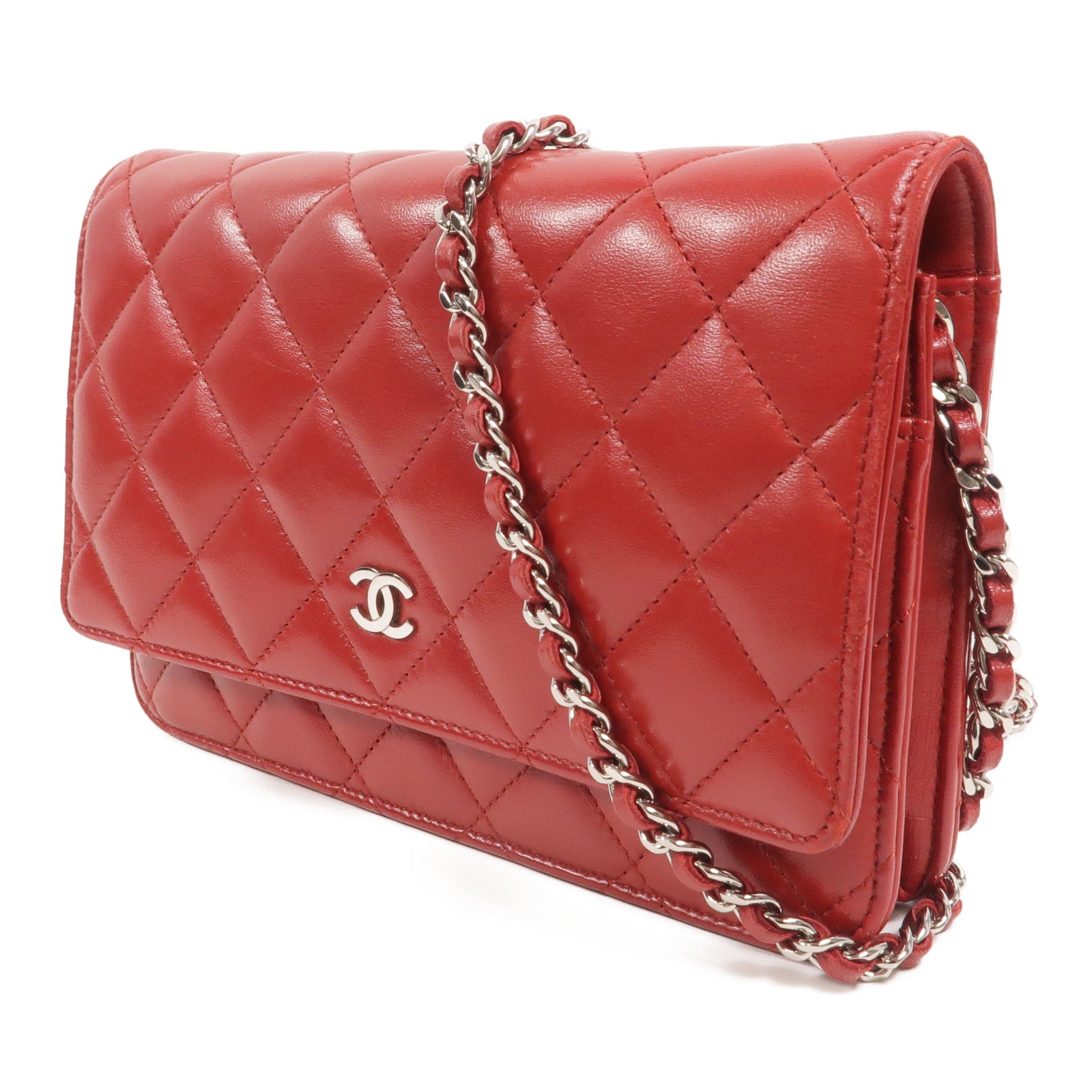 CHANEL 羊皮皮革Wallet On Chain鏈帶肩背袋