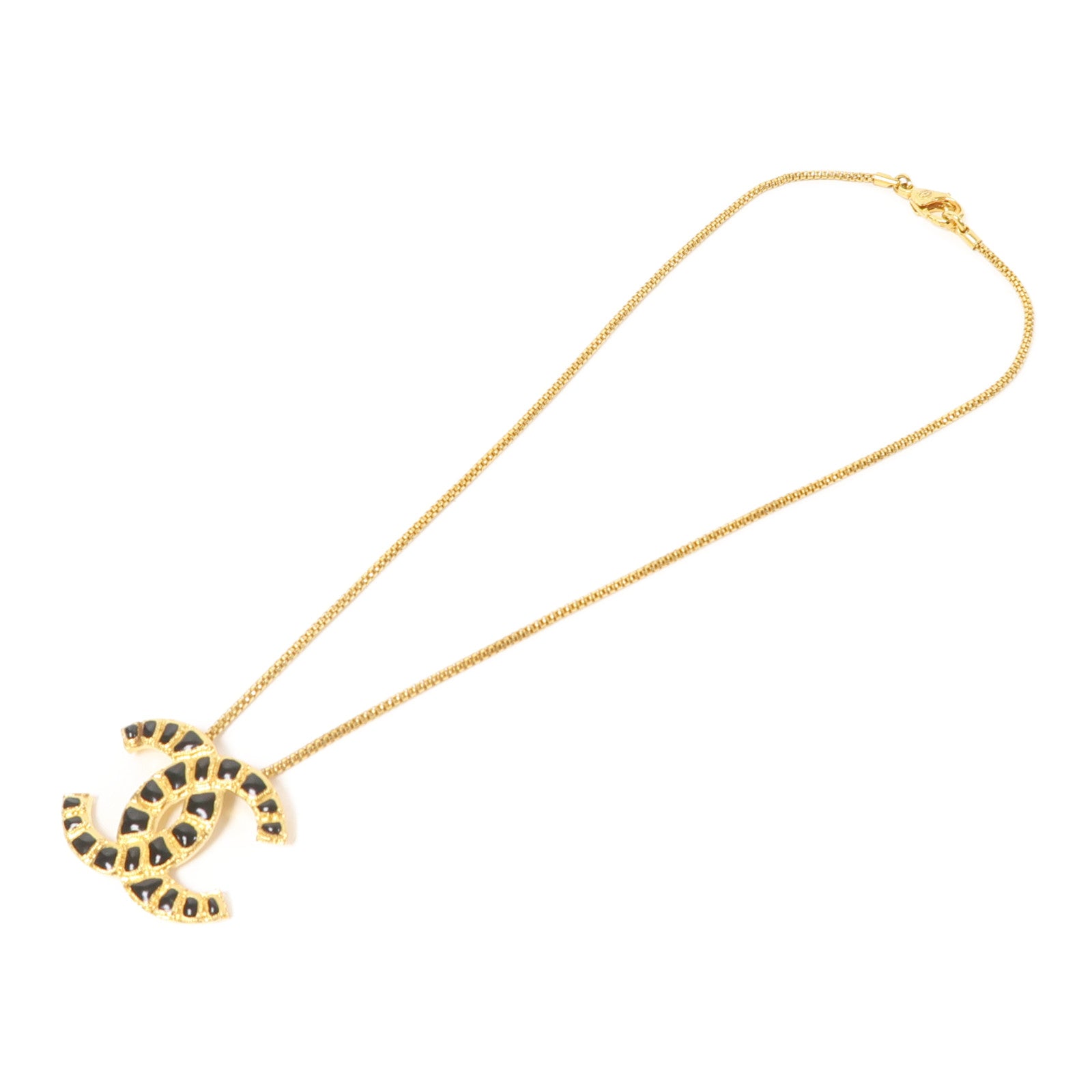 CHANEL 金屬Necklace頸鏈金色/黑色