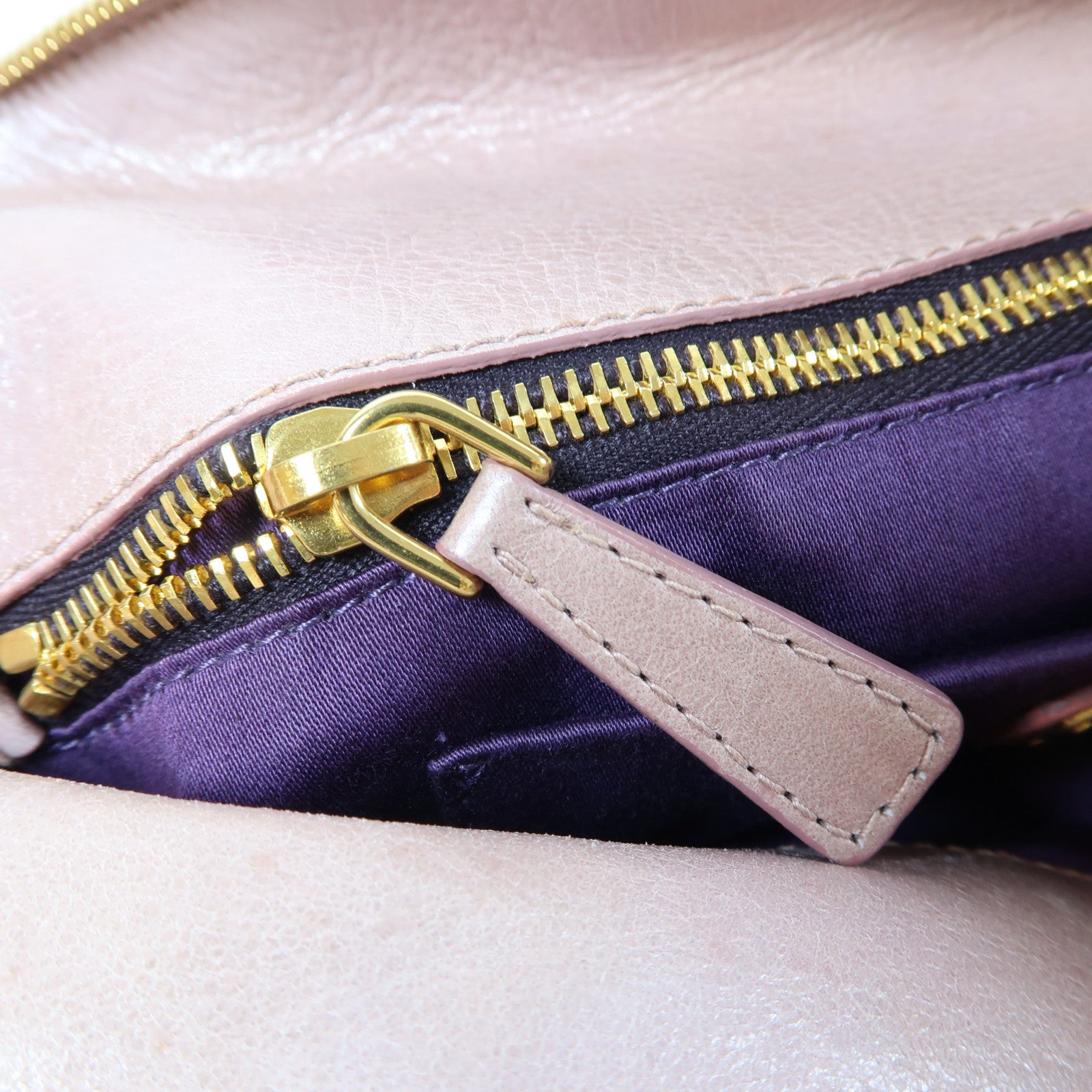 Miu Miu 【激減優惠】牛皮皮革2 Way Shoulder Bag金扣手挽肩背兩用袋粉紅色