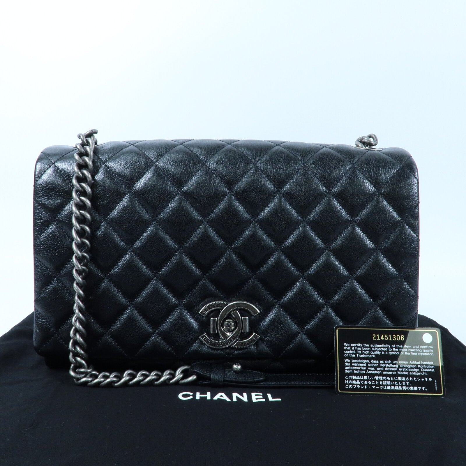 CHANEL 牛皮皮革Chain Shoulder鏈帶肩背袋