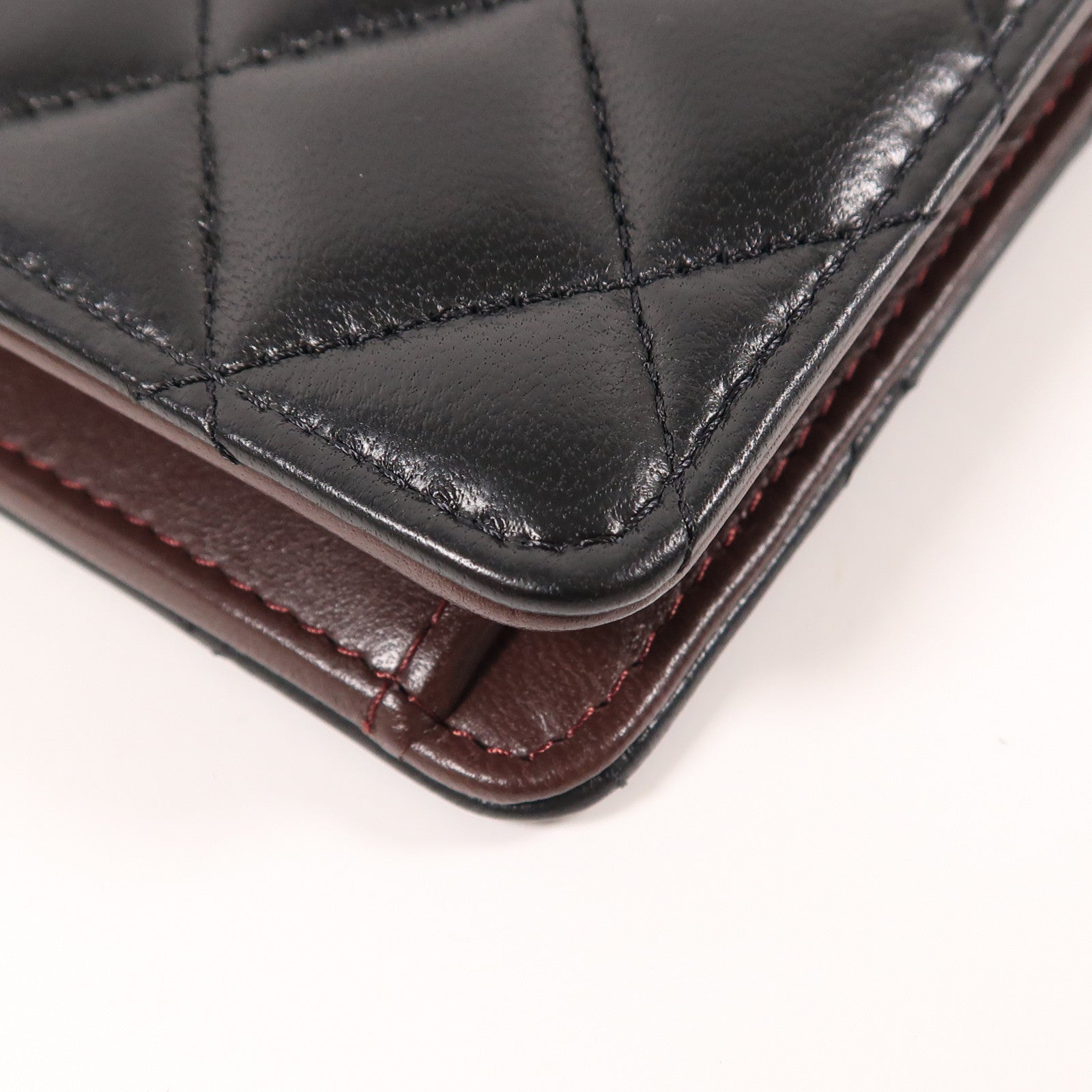 CHANEL 羊皮皮革Long Wallet金扣長錢包
