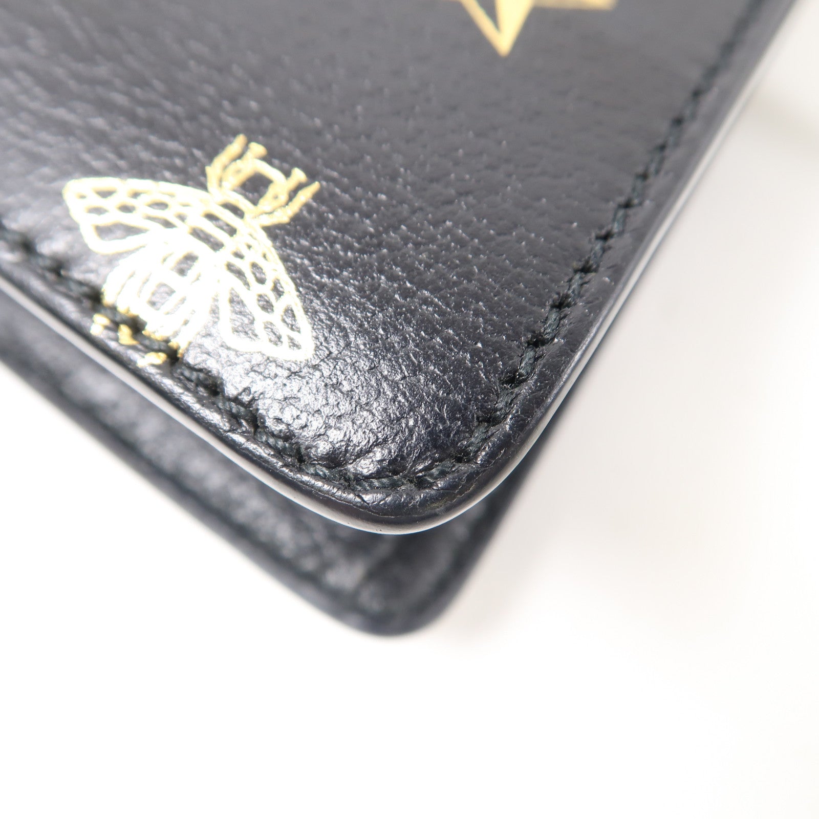 GUCCI 【激減優惠】牛皮皮革Sylvie金扣手挽肩背兩用袋黑色/金色
