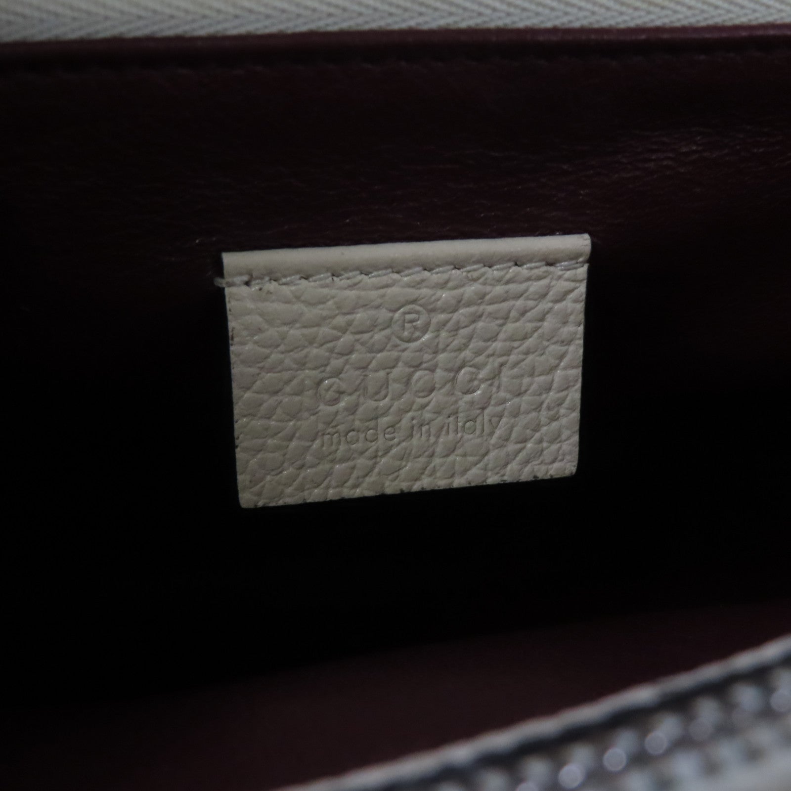GUCCI 牛皮皮革Zumi Medium Bag手挽肩背兩用袋白色