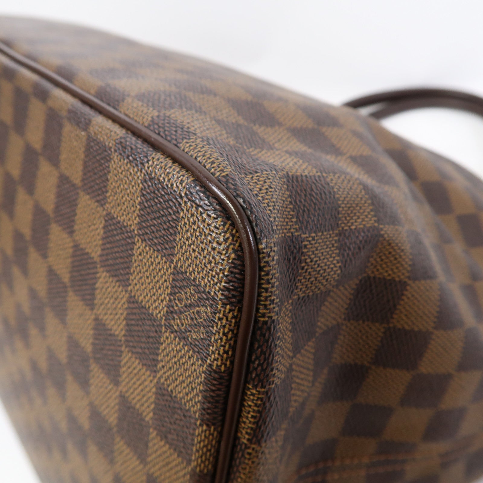 LOUIS VUITTON Damier Ebene Saleya GM金扣手挽袋啡色