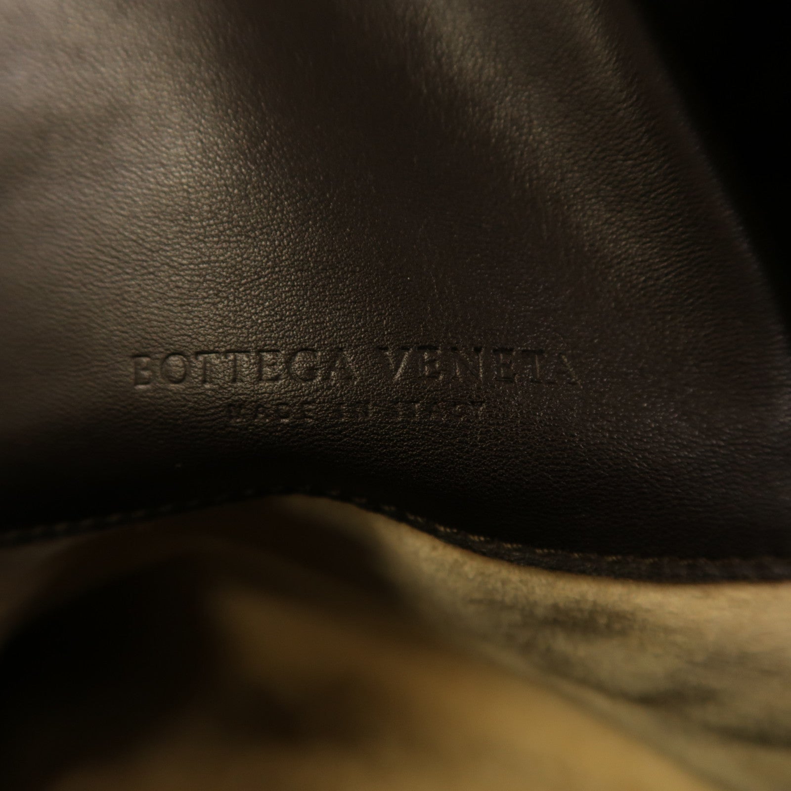 BOTTEGA VENETA 織紋皮革Shoulder Bag金扣肩背袋啡色