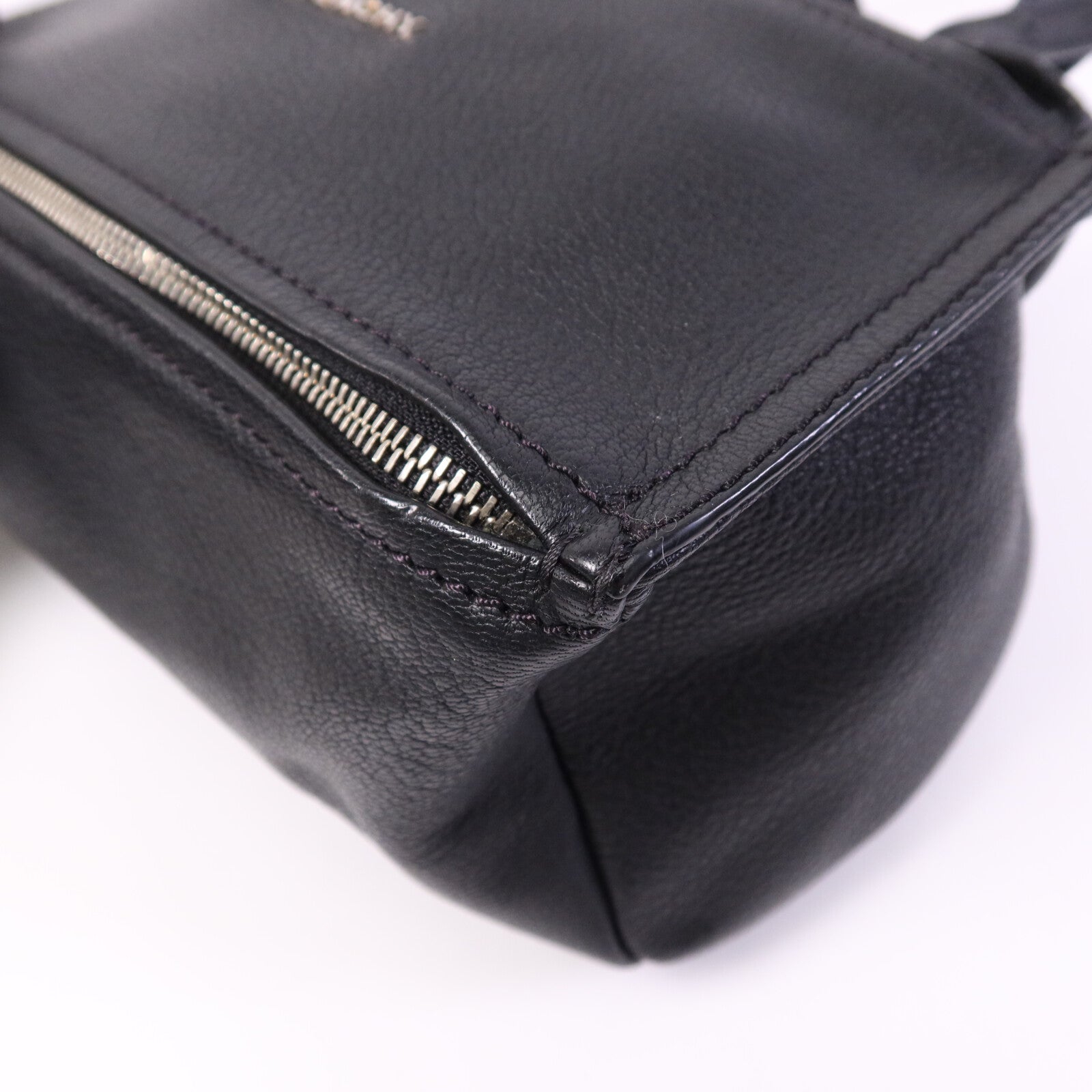 GIVENCHY 牛皮皮革Mini Pandora銀扣手挽袋
