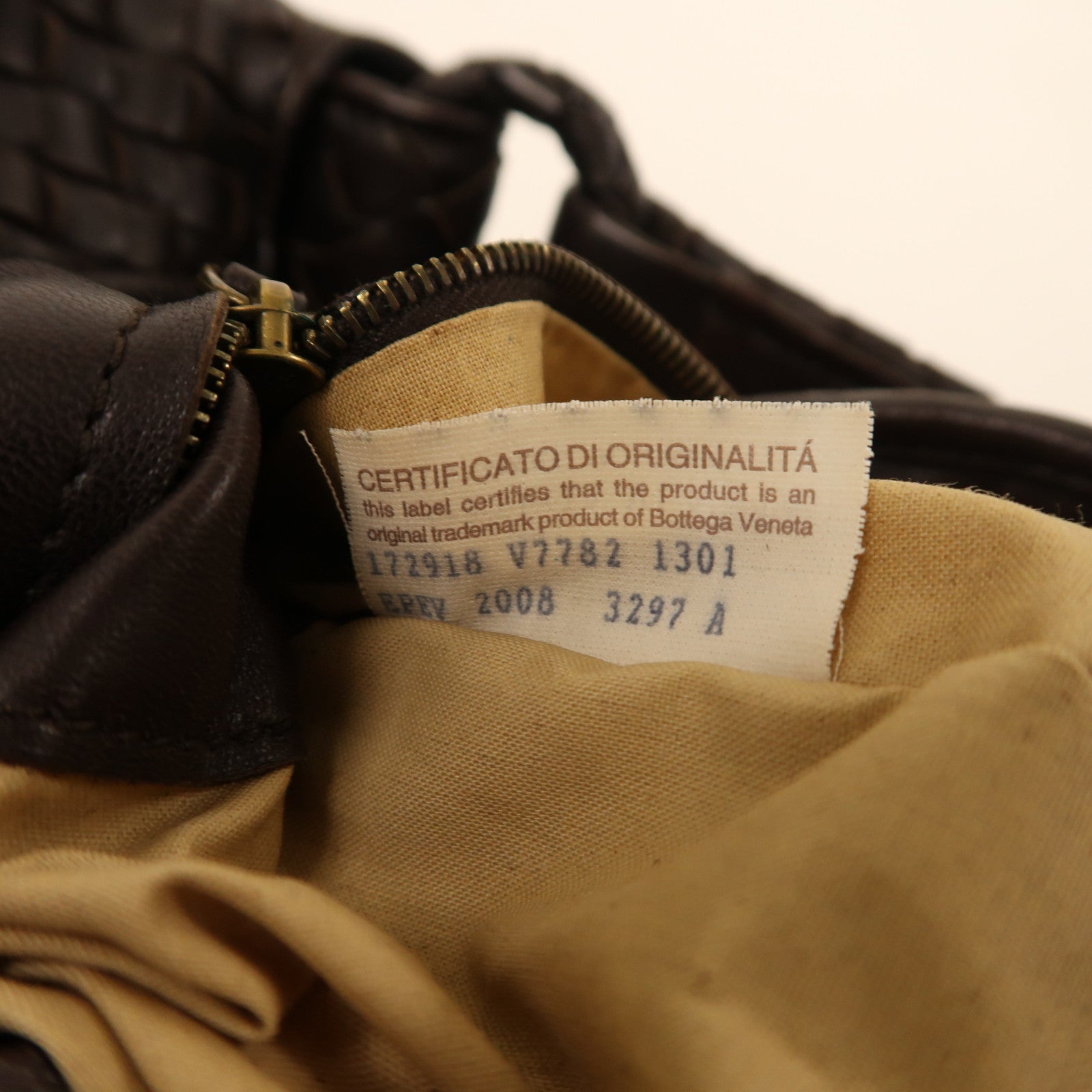 BOTTEGA VENETA 織紋皮革Shoulder Bag金扣肩背袋啡色