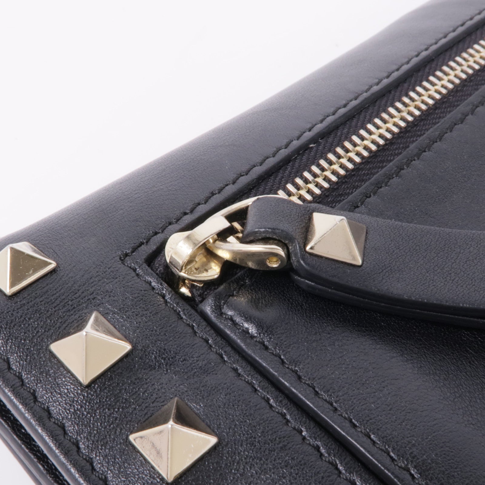 Valentino 羊皮皮革Long Wallet金扣長錢包