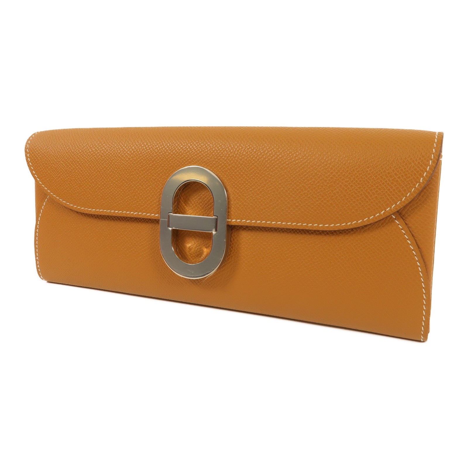 HERMES Epsom皮革Chaine d'Ancre To Go銀扣肩背袋Gold