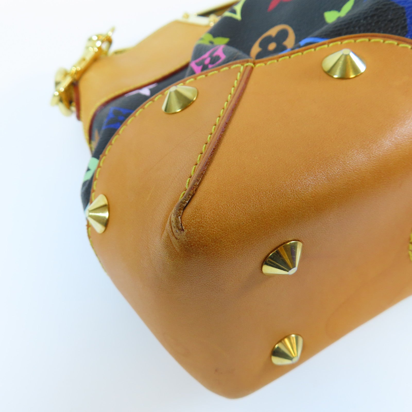 LOUIS VUITTON 【激減優惠】Monogram Multicolore Judy MM金扣手挽肩背兩用袋黑色/啡色