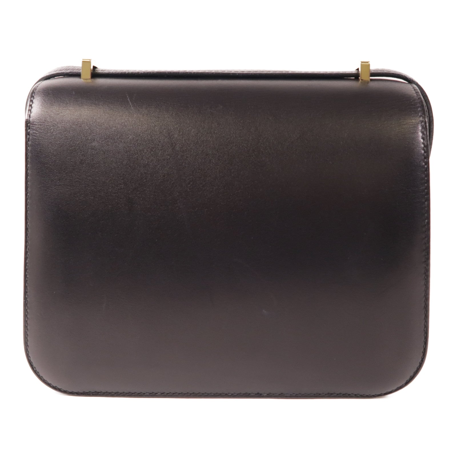 HERMES Evercalf皮革Constance 24金扣肩背袋Bleu Indigo