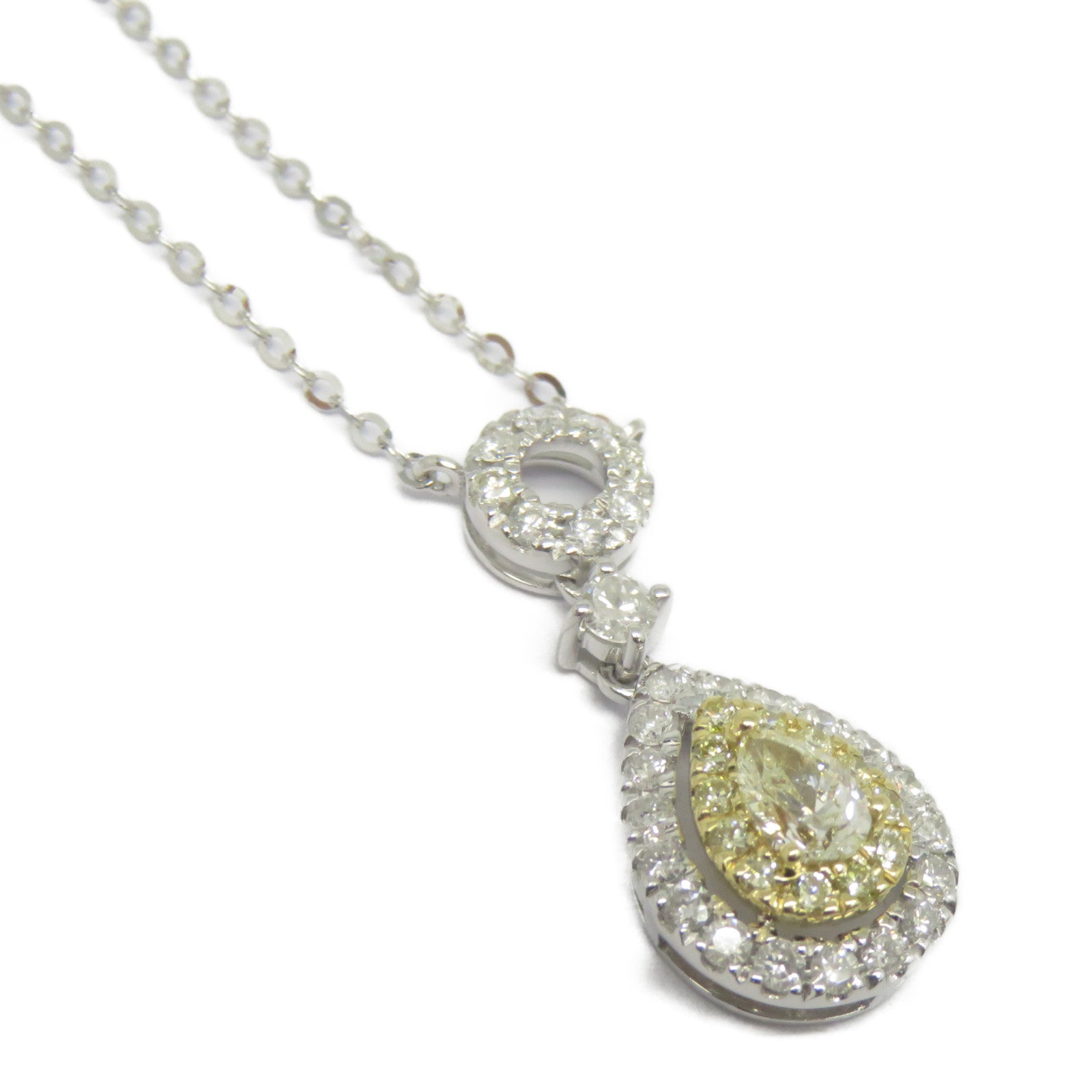 JEWELRY 【激減優惠】18K黃金/白金Diamond Necklace 0.23ct/0.43ct鑽石項鍊