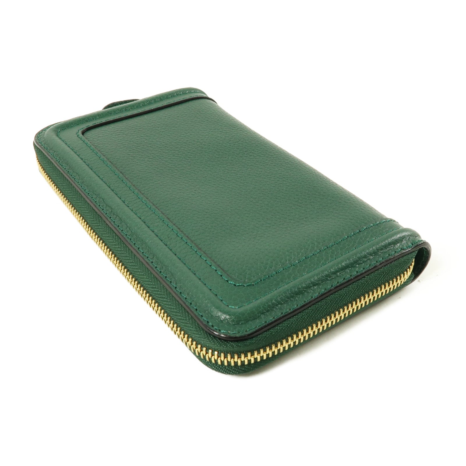 Chloe 牛皮皮革Long Wallet金扣長錢包綠色