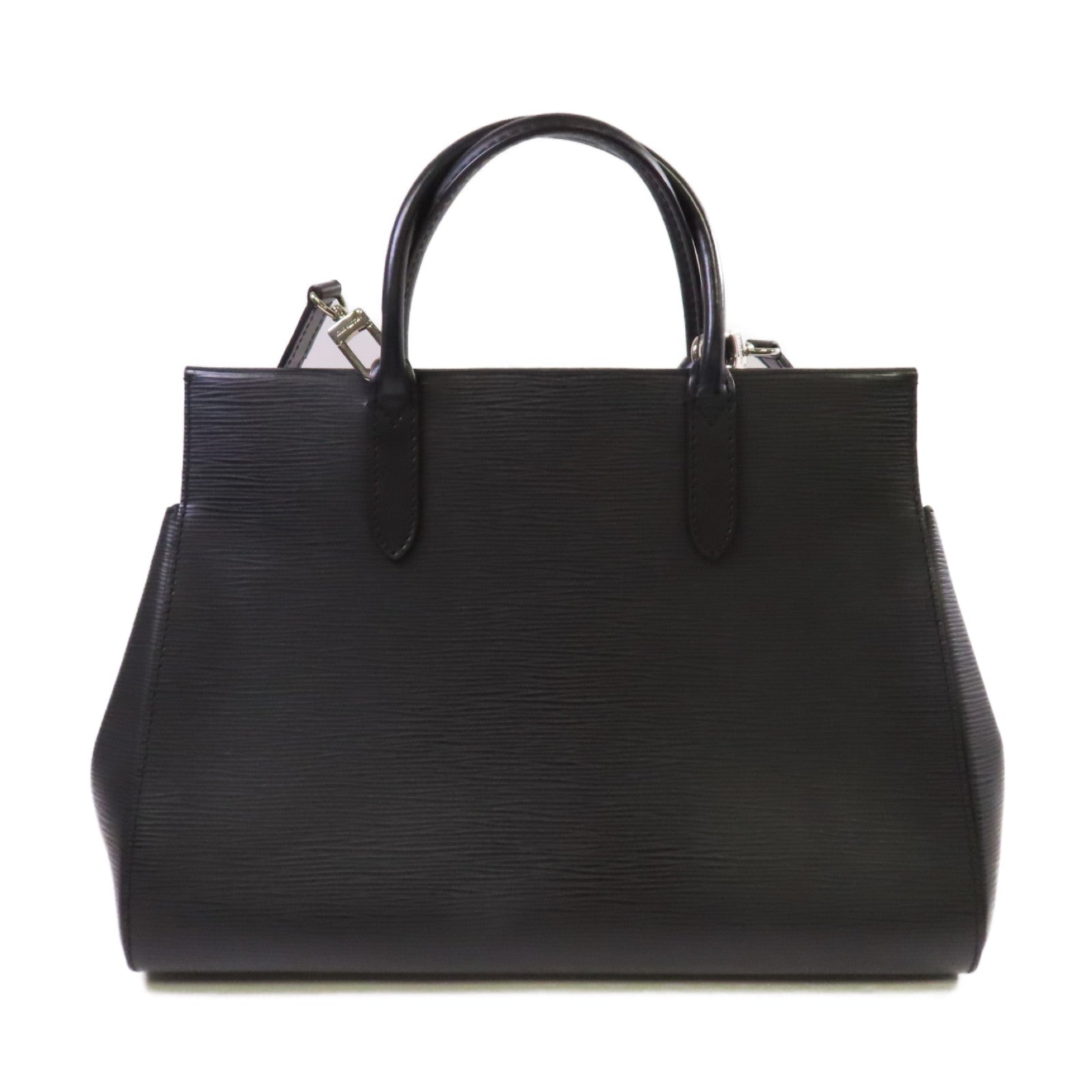 LOUIS VUITTON Epi Marly MM 2Way Shoulder Bag銀扣手挽肩背兩用袋黑色
