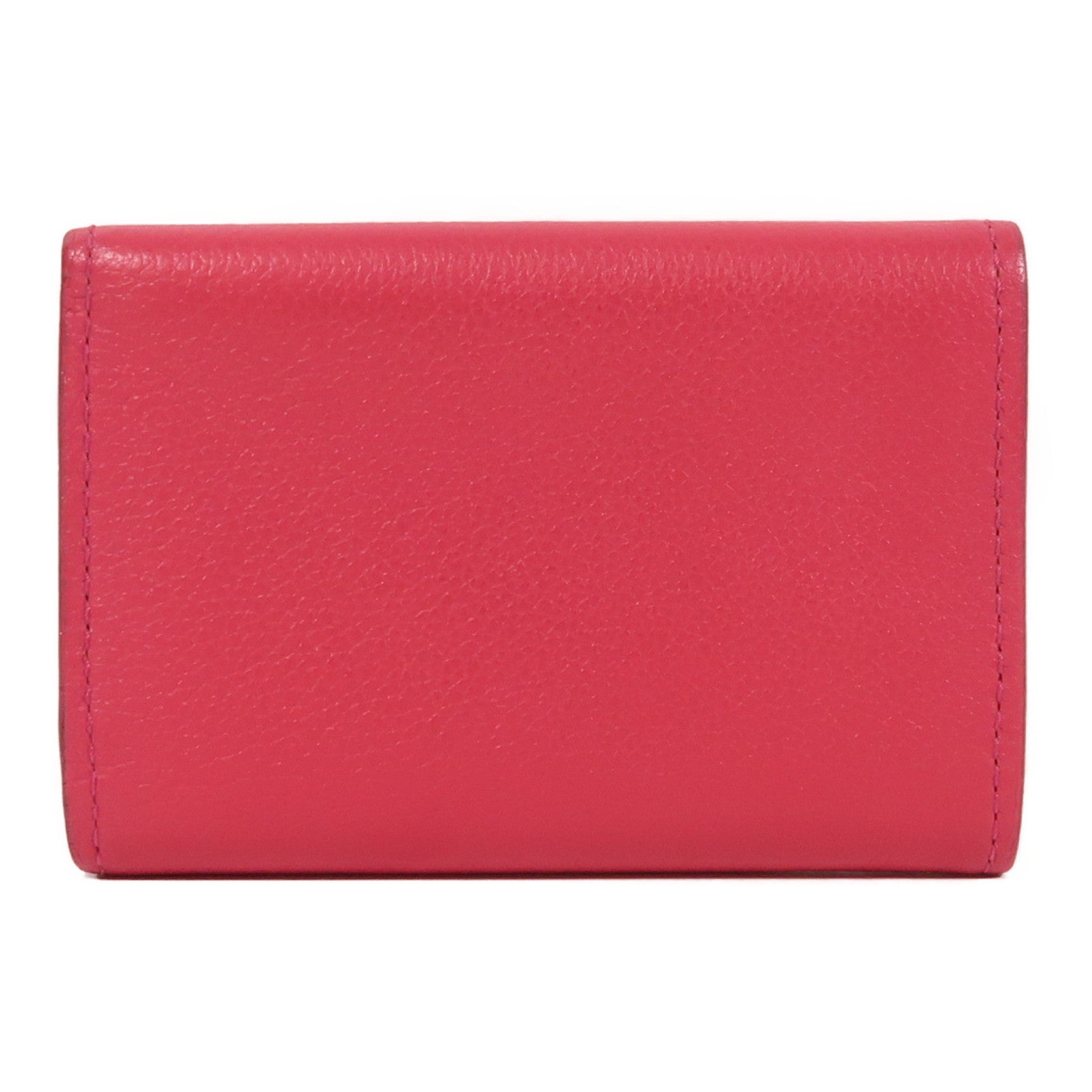 LOUIS VUITTON 牛皮皮革Portefeuille Rock Mini銀扣錢包粉紅色