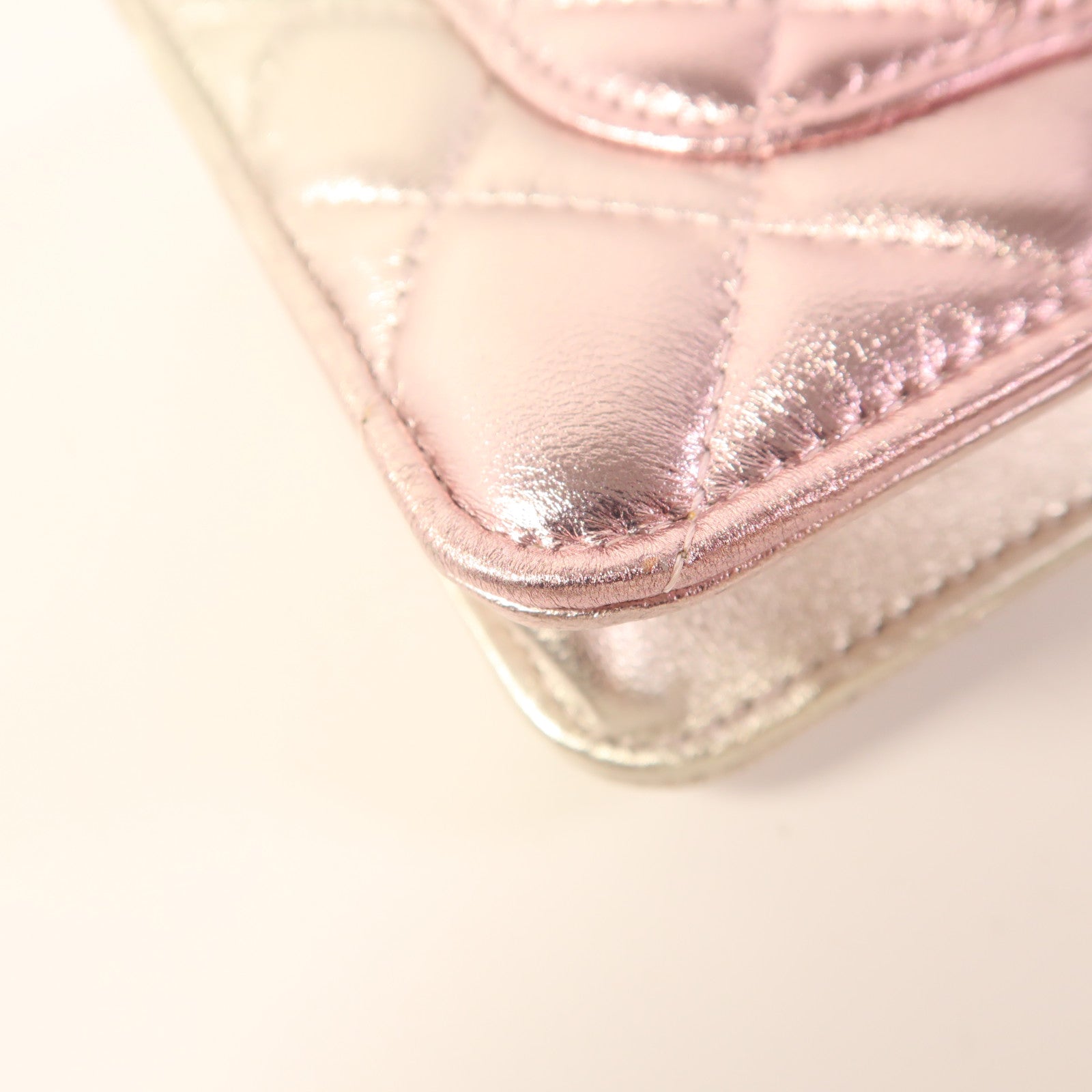 CHANEL 羊皮皮革Wallet on Chain金扣鏈帶肩背袋