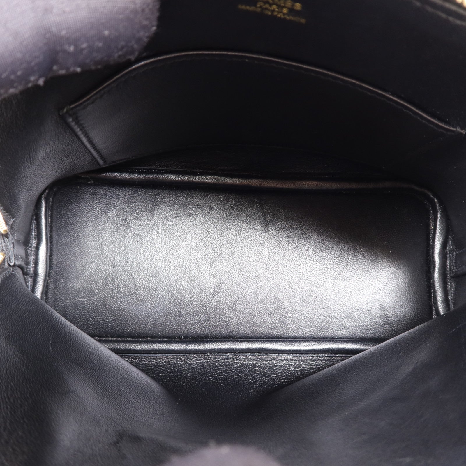 HERMES Chevre皮革Mini Bolide 1923金扣手挽肩背兩用袋Noir